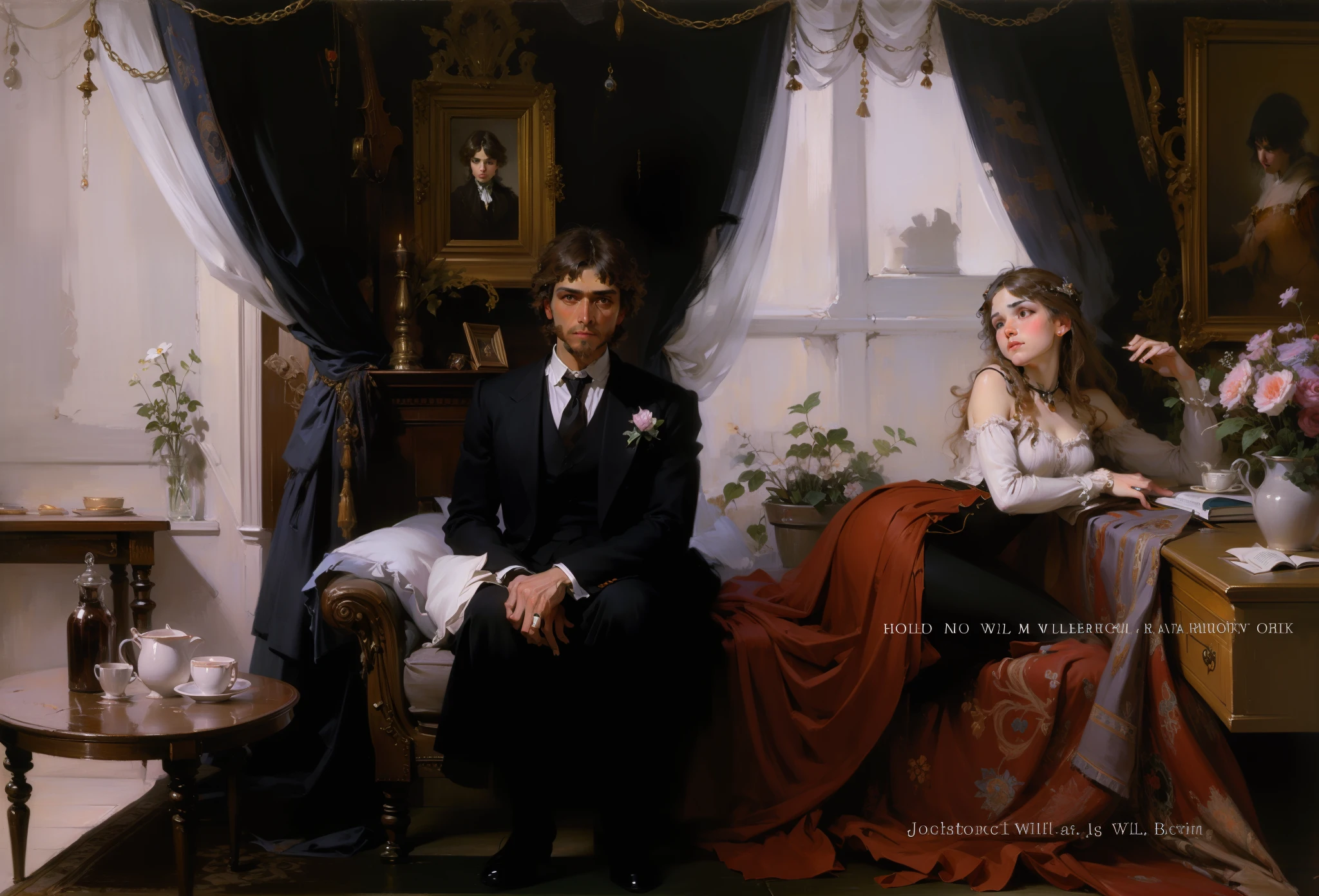 Classical art portrait painting, (Academic Art), by John William Waterhouse