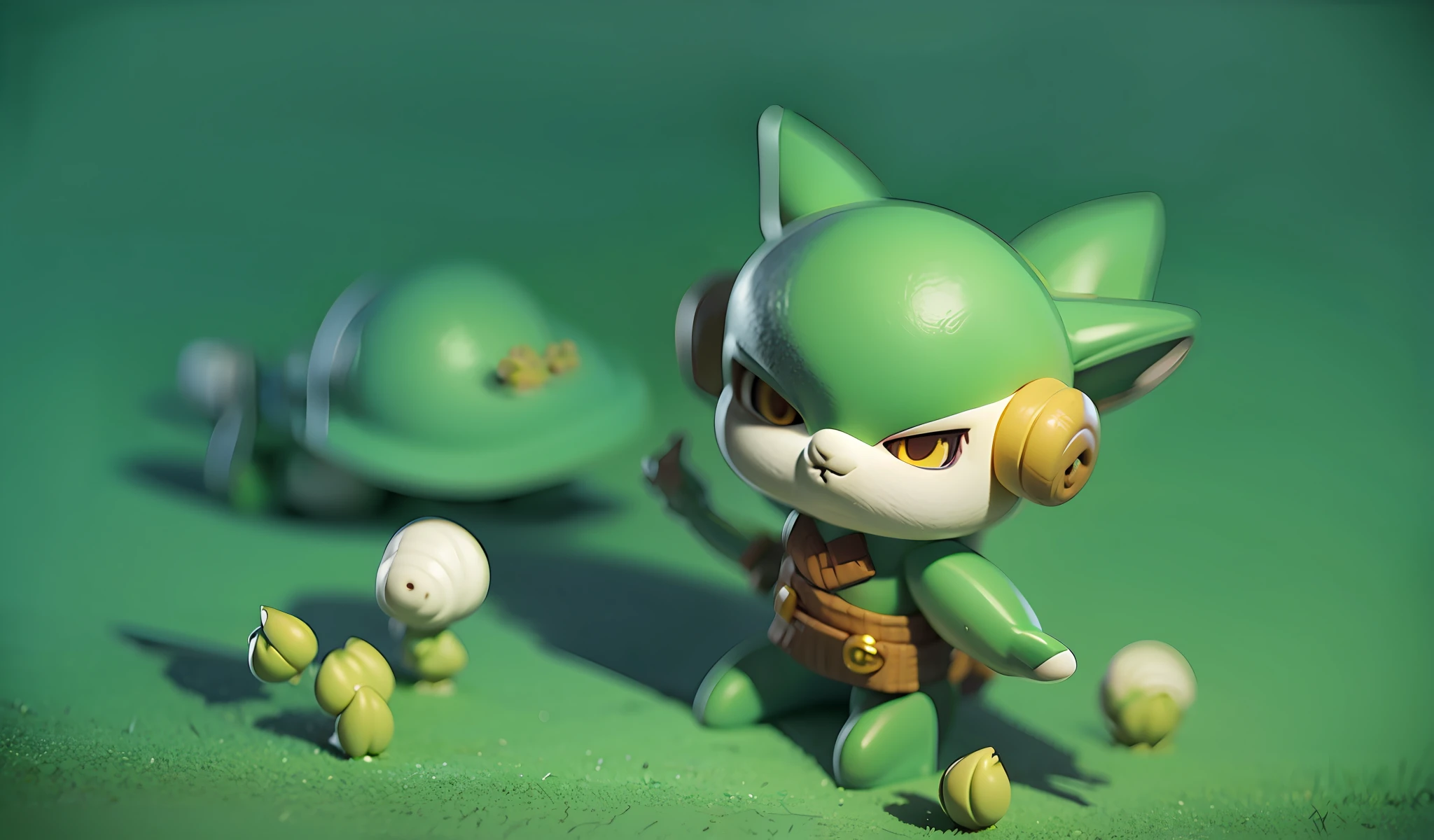 teemo, Teemo from League of Legends, Splash Art, style of league of legends,Anthropomorphic girlishness
