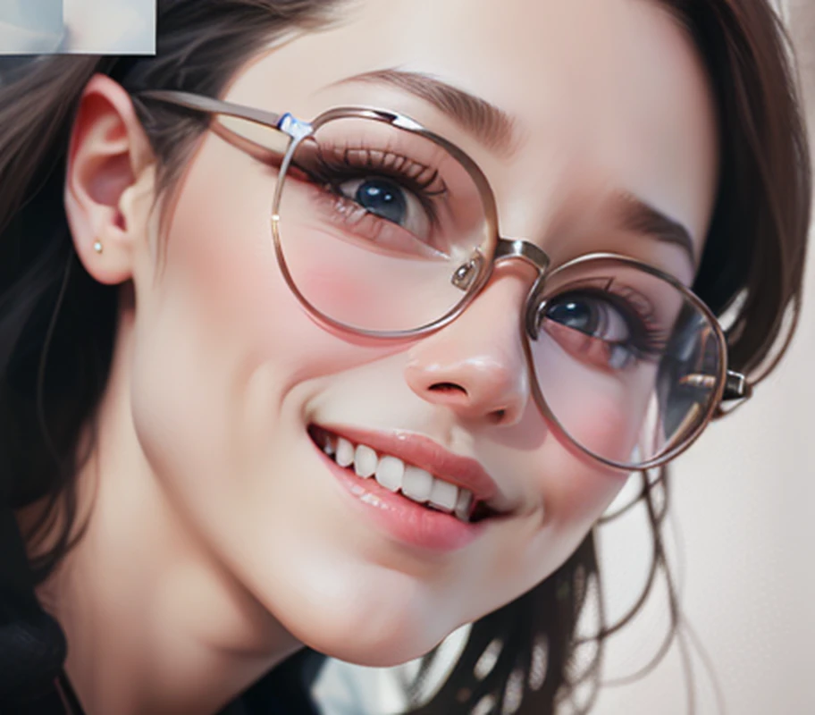 redheadwear、long eyelasher、Solid round eyes smile、Ear blush、ultra-realistic realism、shadowing、anaglyph、stereograms、Standing painting、atmosphric perspective、8k、super detailing、precise， Best quality at best --auto