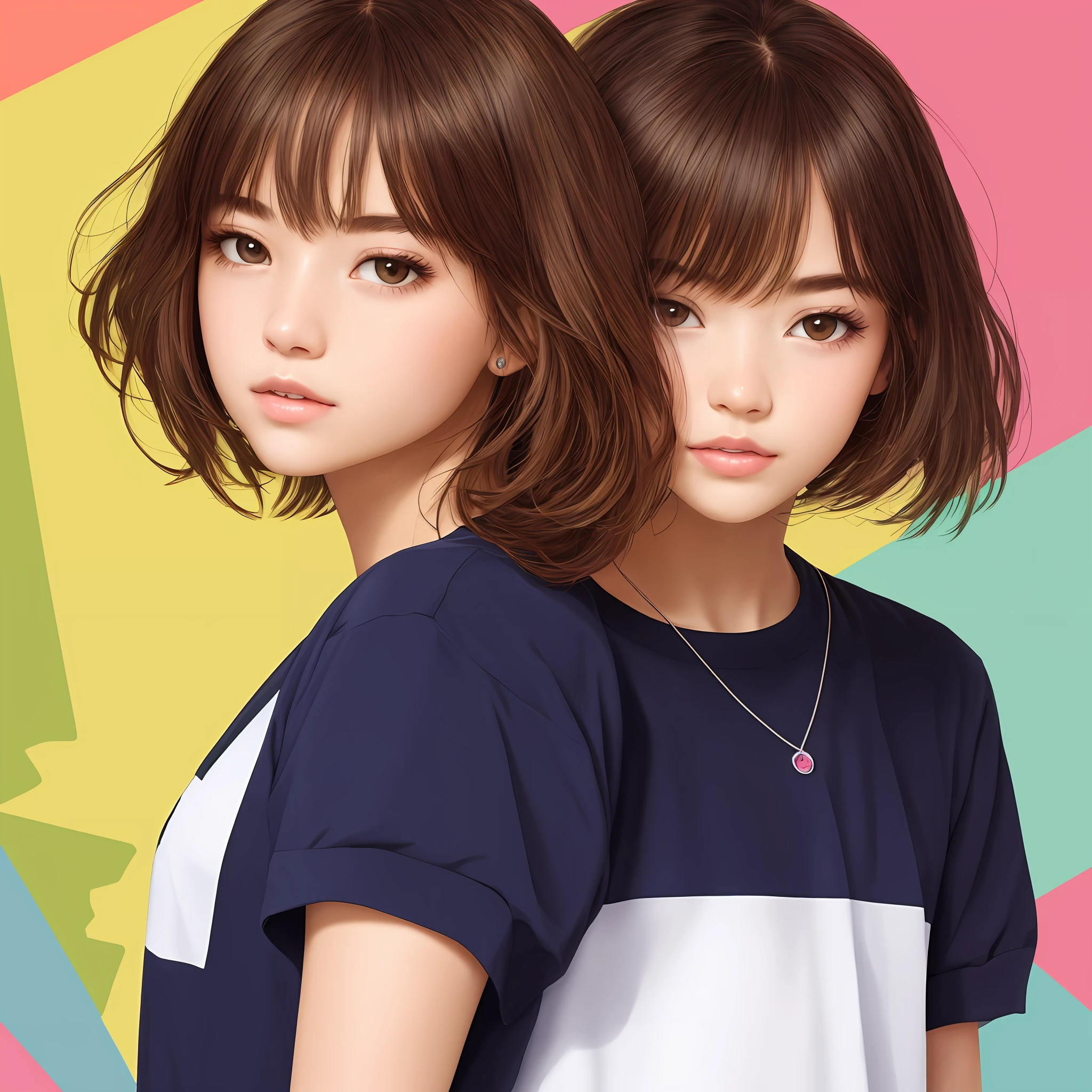 whaite hair,quadratic element,teens girl