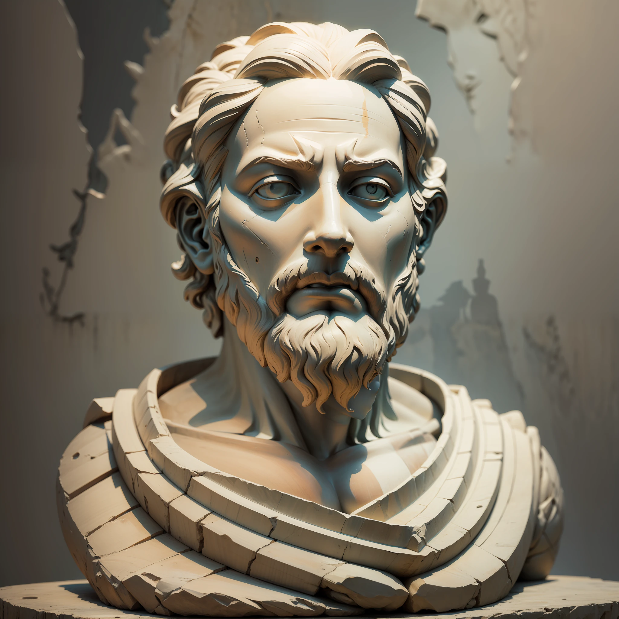 Greek sculpture of the philosopher Socrates