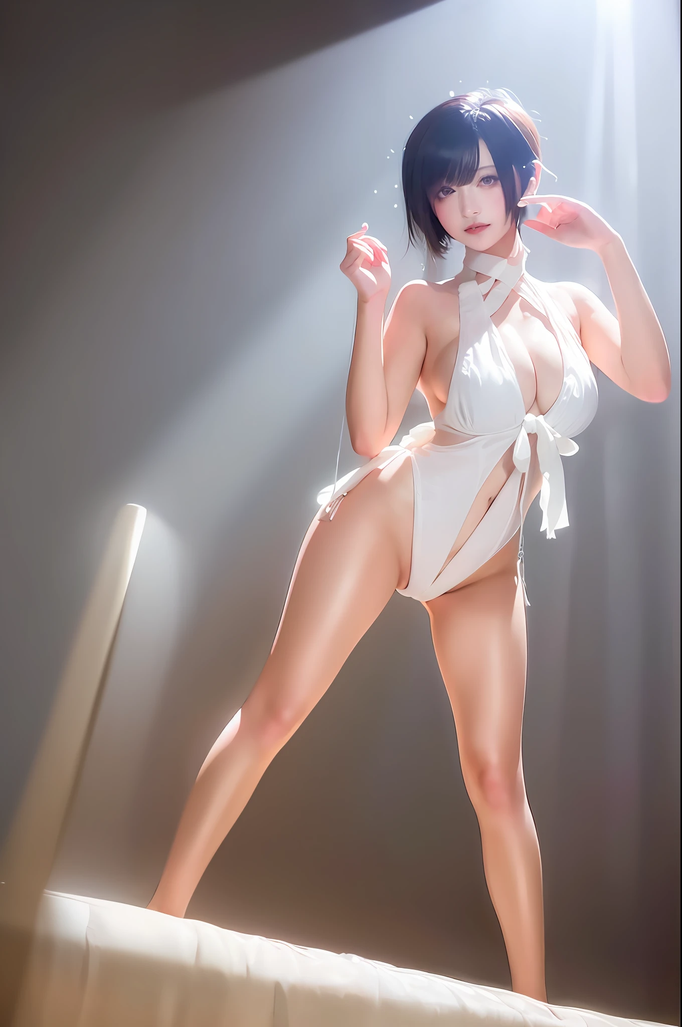 Very detailed eyes,Ultra photo realsisim,illustration,A high resolution,Very detailed faces,8K,tmasterpiece,photographrealistic,1girll,Award-Awarded,poster for,Best picture quality,Efeito de Luz,spotlight lights,CG,profesional lighting,very vey very detailed face,Best quality at best,巨作,The is very detailed,ultra - detailed,(realisticlying,photographrealistic:1.3),Sunnyday,tinas,1girll,Soft breasts,huge boob,Raised sexy,Stick out your tongue,nice,Villas,Open-air swimming pool,gossamer,see-through transparent clothes,Raised sexy,bareness,big breasts exposed cleavage,Ultra-low cut,Full body photo,Korean actress,paleskin,Get wet,Waist curve,Blue belly pocket,no clothes are worn,does not wear panties,and wear no underwear,Very thin,Very thin legs,Very thin waist,Very thin figure,Looming