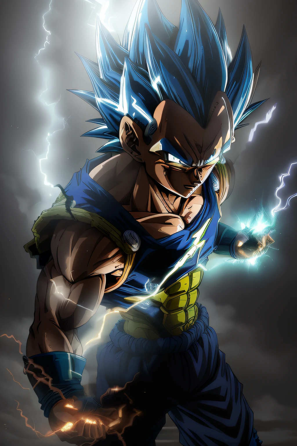 Masterpiece, Acura, Vegeta Super Saiyan Blue, Blue Hair Blue Lightning pointing at yourself