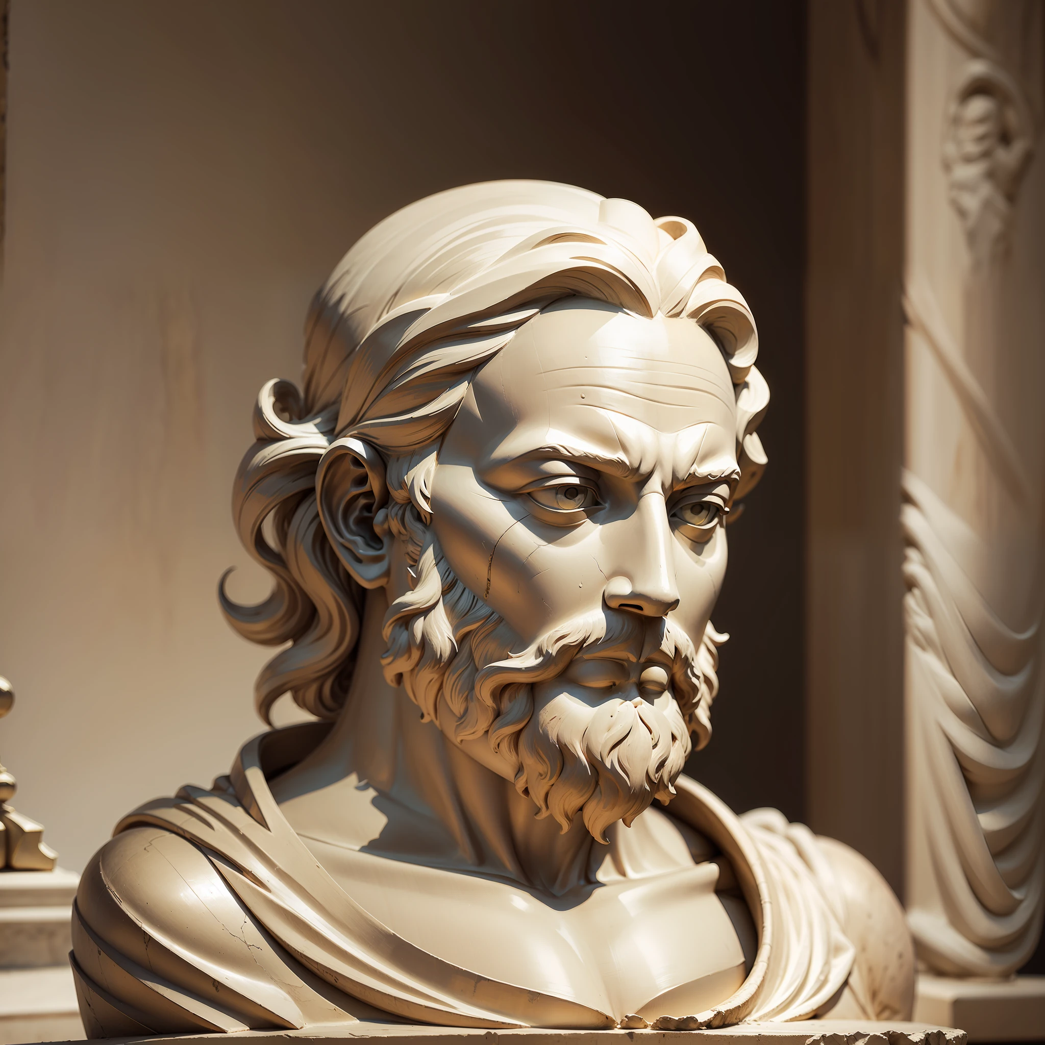 Greek sculpture of the philosopher Socrates