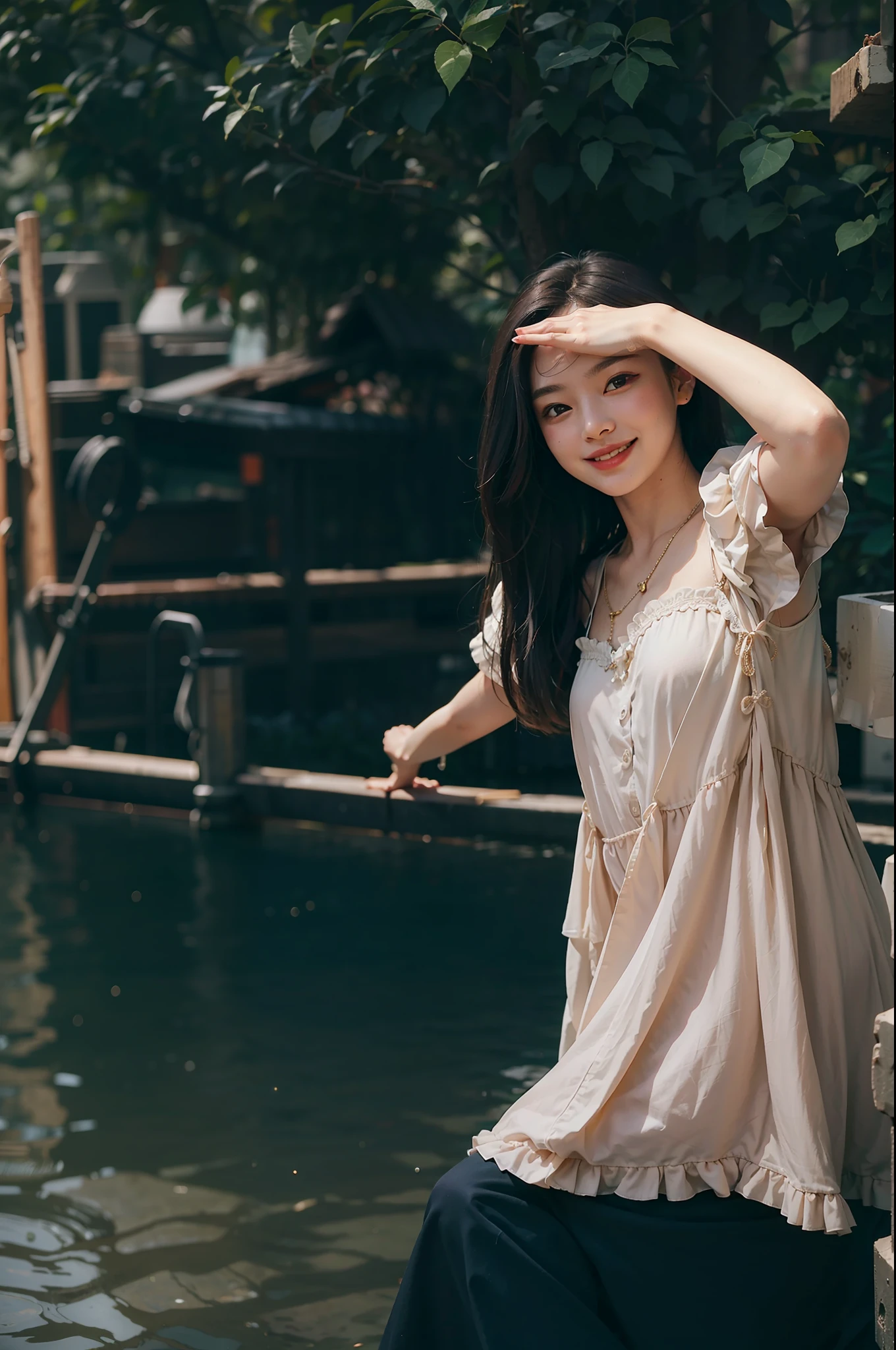 1girl, offshoulder, light smile, shiny skin
best quality, masterpiece, (photorealistic:1.4)