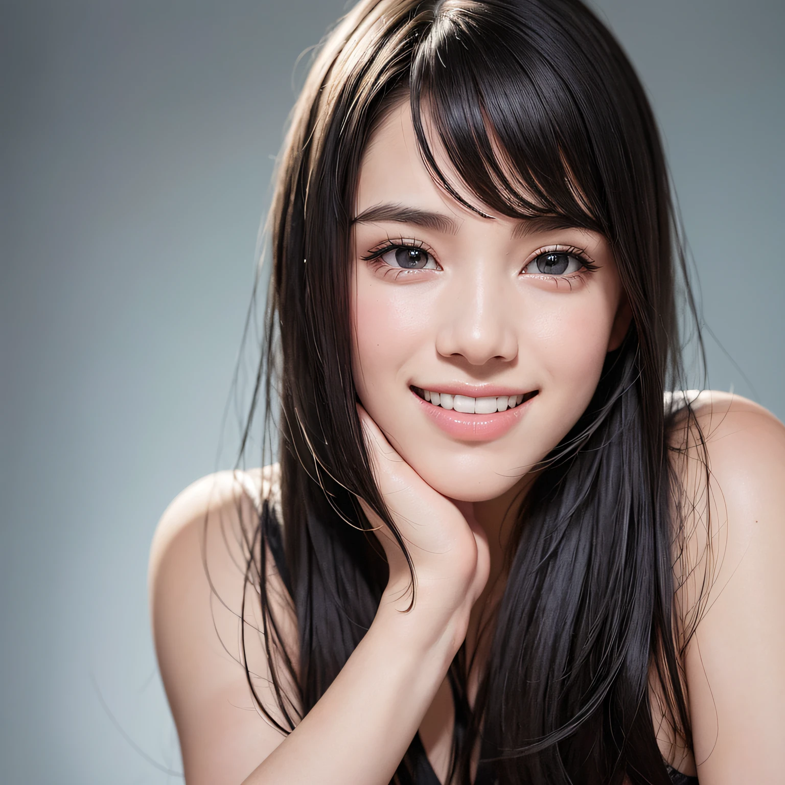 ((high-class, master quality, high resolution, tmasterpiece) OR (tmasterpiece, best quality, ultra-detailed, k hd)),(Beautiful girl OR girl),(black color hair,White Skin Skin,BEAUTIFUL OR PRETTY OR CHARMING) ,Facing the camera squarely, orthofacial, The light is gentle,Beautiful gesture。 --auto