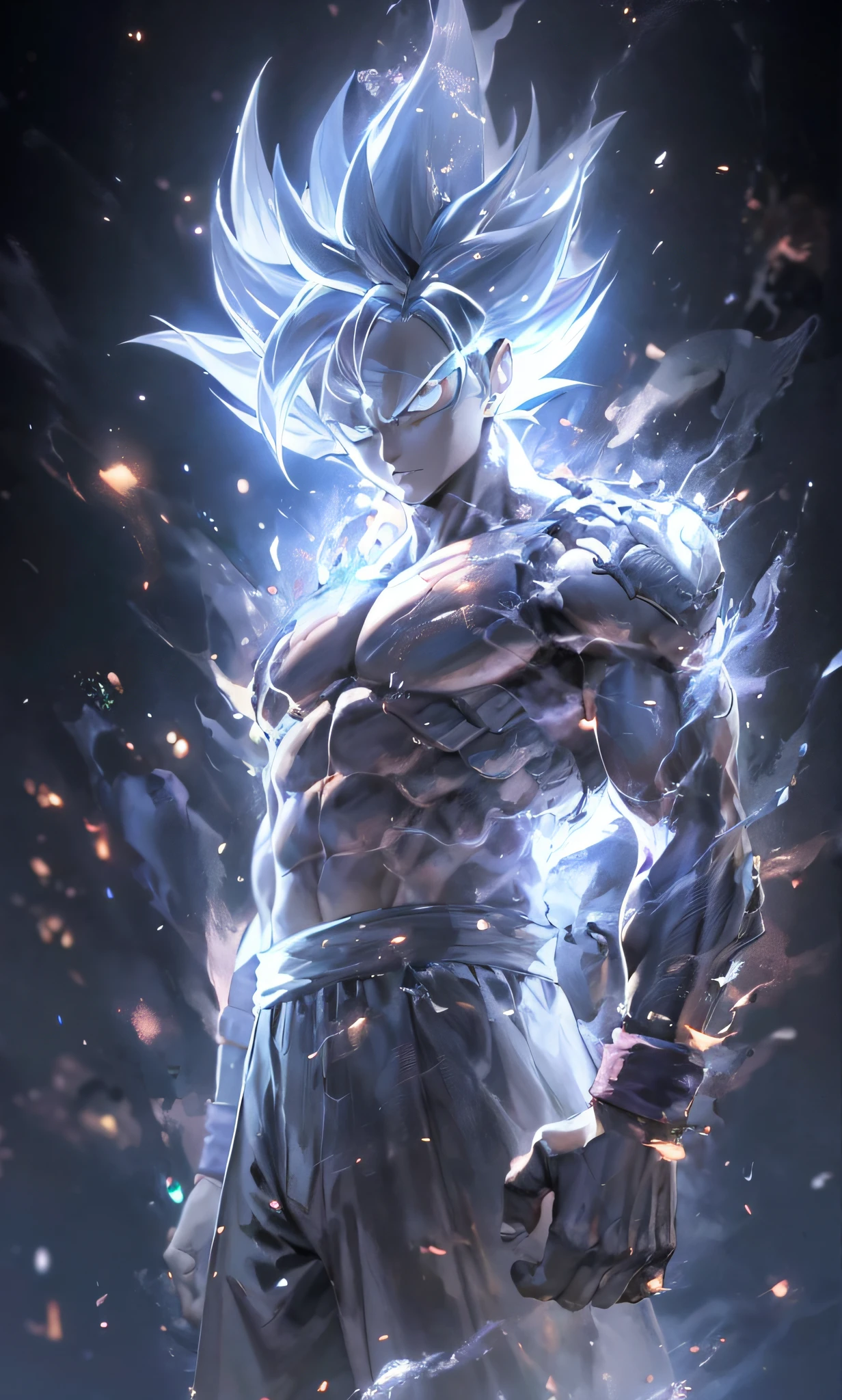 a close up of a person with a very large body and a very big body, ultra instinct, an epic anime of a energy man, 4 k manga wallpaper, super saiyan blue, anime wallaper, 4k anime wallpaper, anime wallpaper 4k, anime wallpaper 4 k, character dragonball, highly detailed portrait of goku, human goku, super saiyan goku