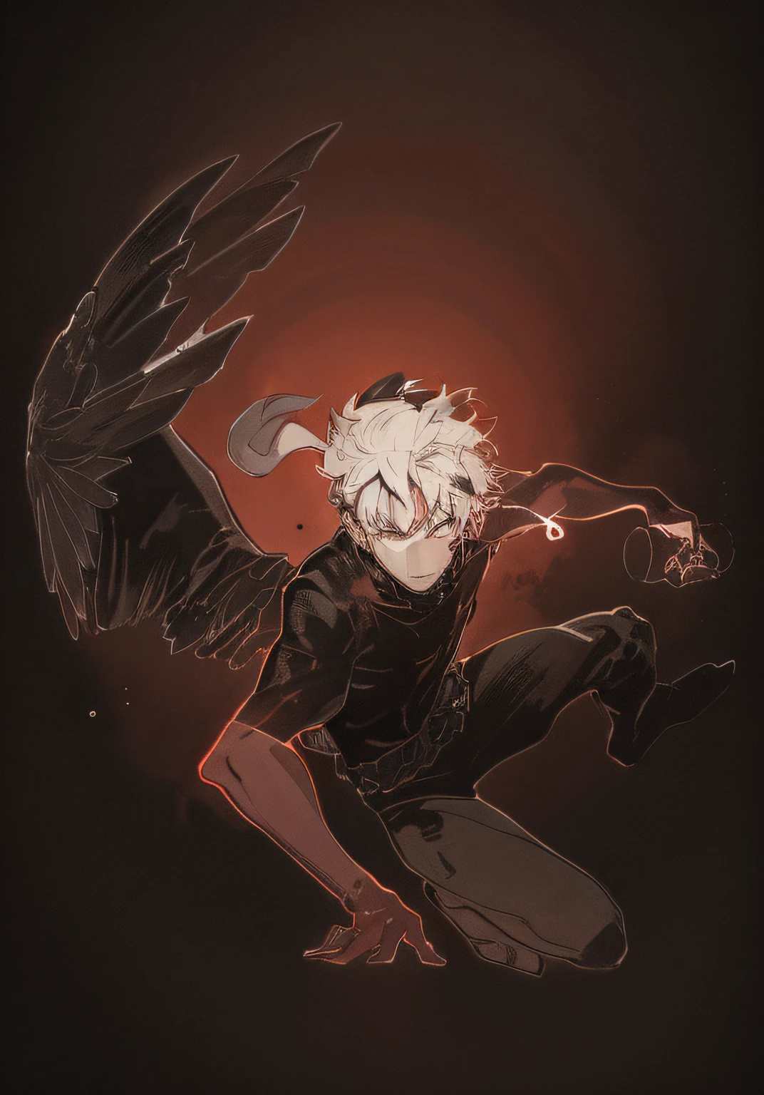 zydink,Ink sketch,(best qualtiy,tmasterpiece:1.3),1boys,
silber hair,Bright pupils,short detailed hair,floated hair,disdainful expression,
(abstract ink splash:1.2) ,Luminous pendant,Bright headband,Industrial punk background
