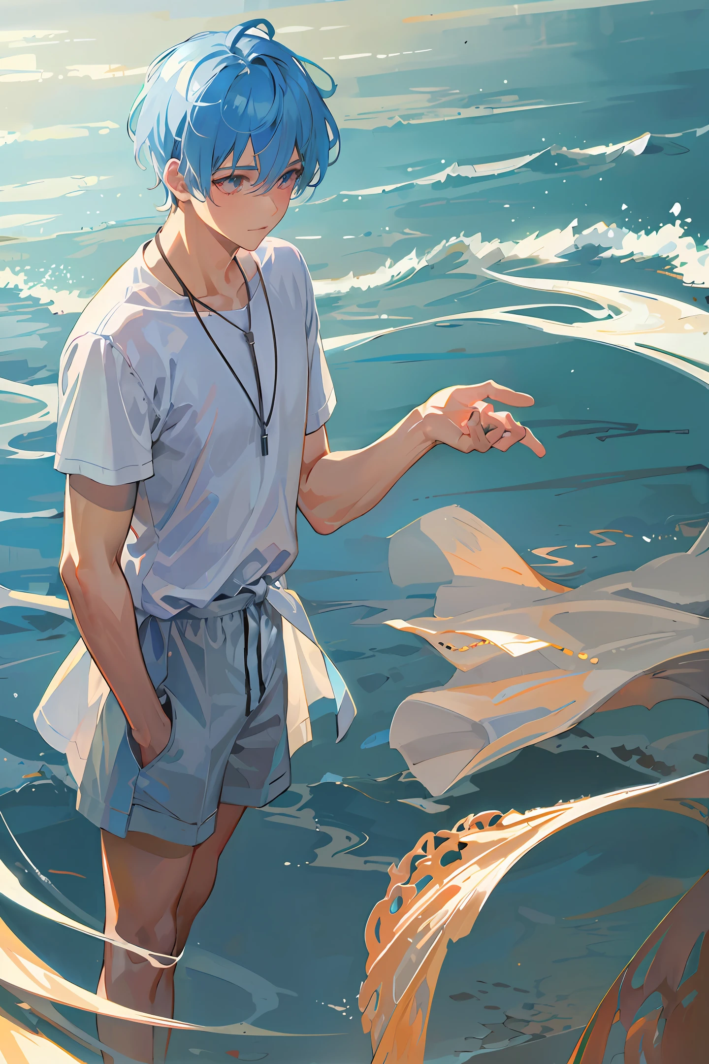 chai,Boys wear stockings,Into the water