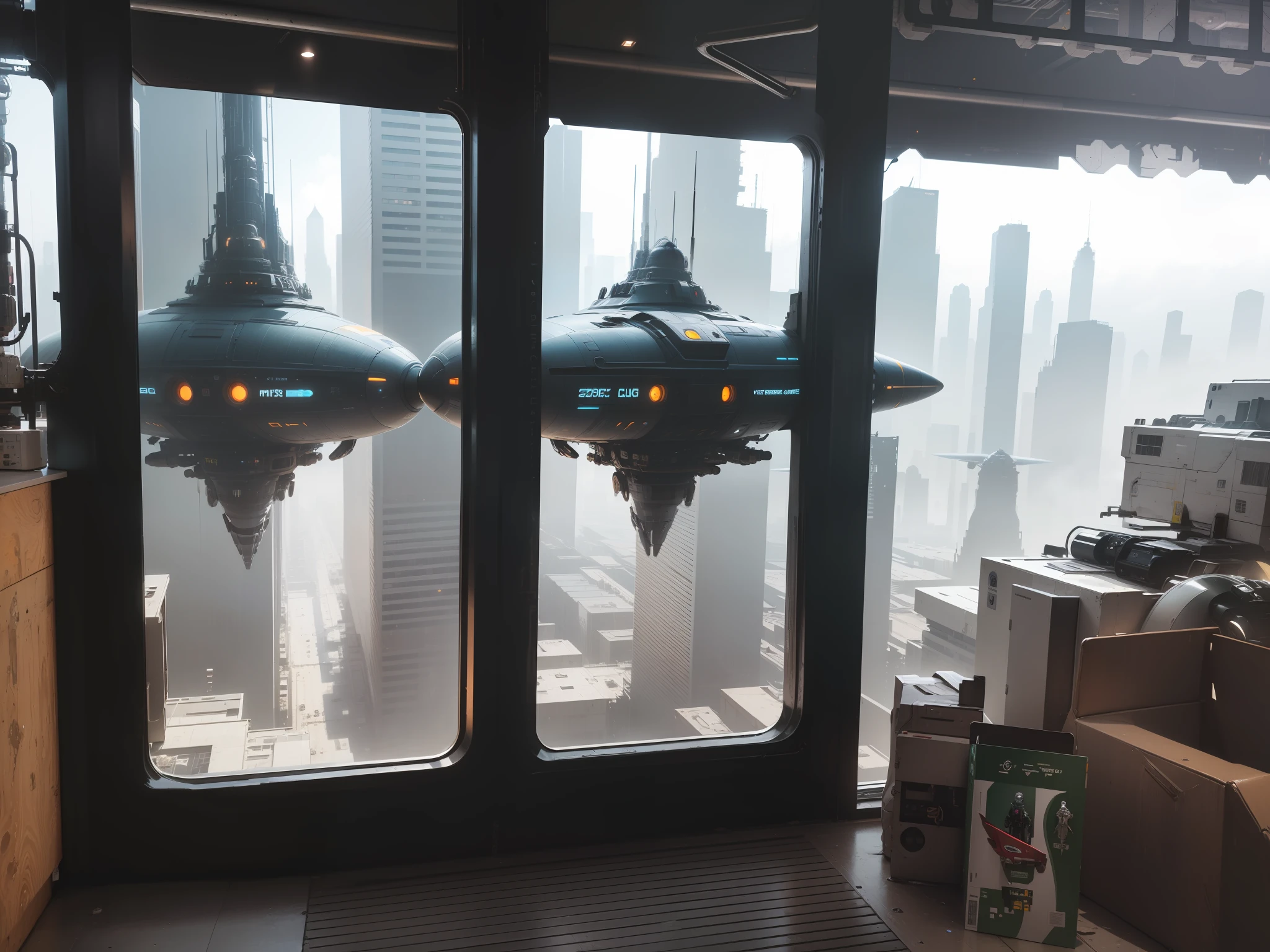 cyber punk perssonage,masterpiece,exquisite detailing,Need,spaceship