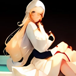 White skin long hair white stockings girl short skirt --auto