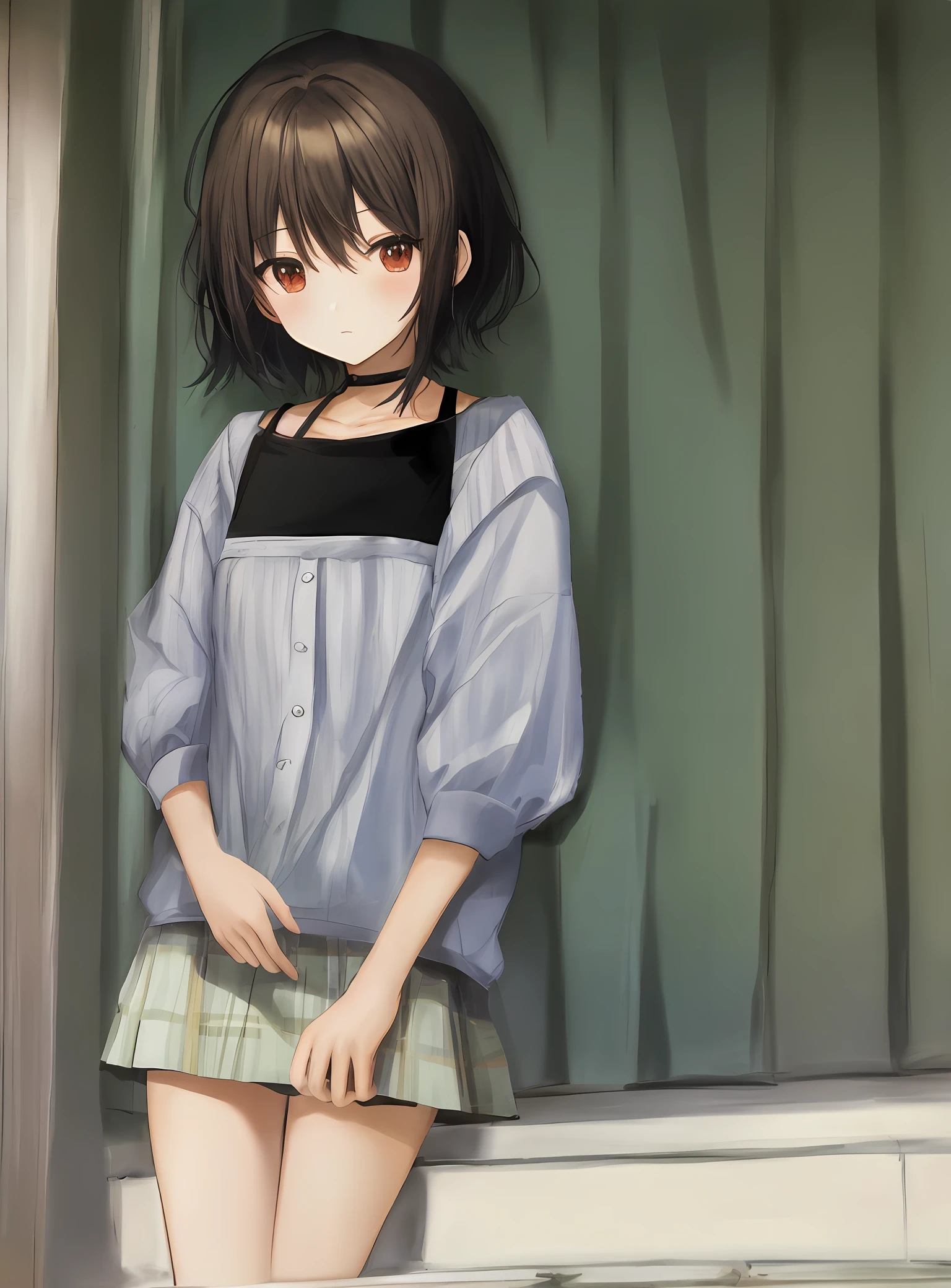 Medium and short hair female anime