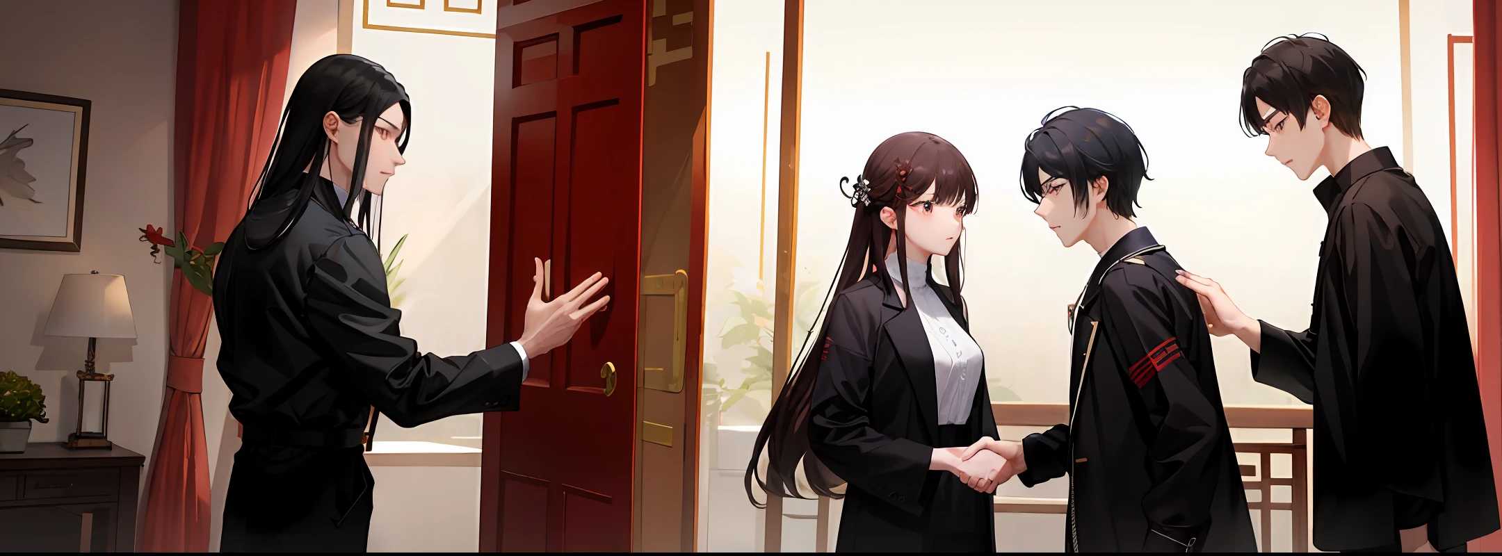 Xu Ziyang shook hands with Huang Jenxun