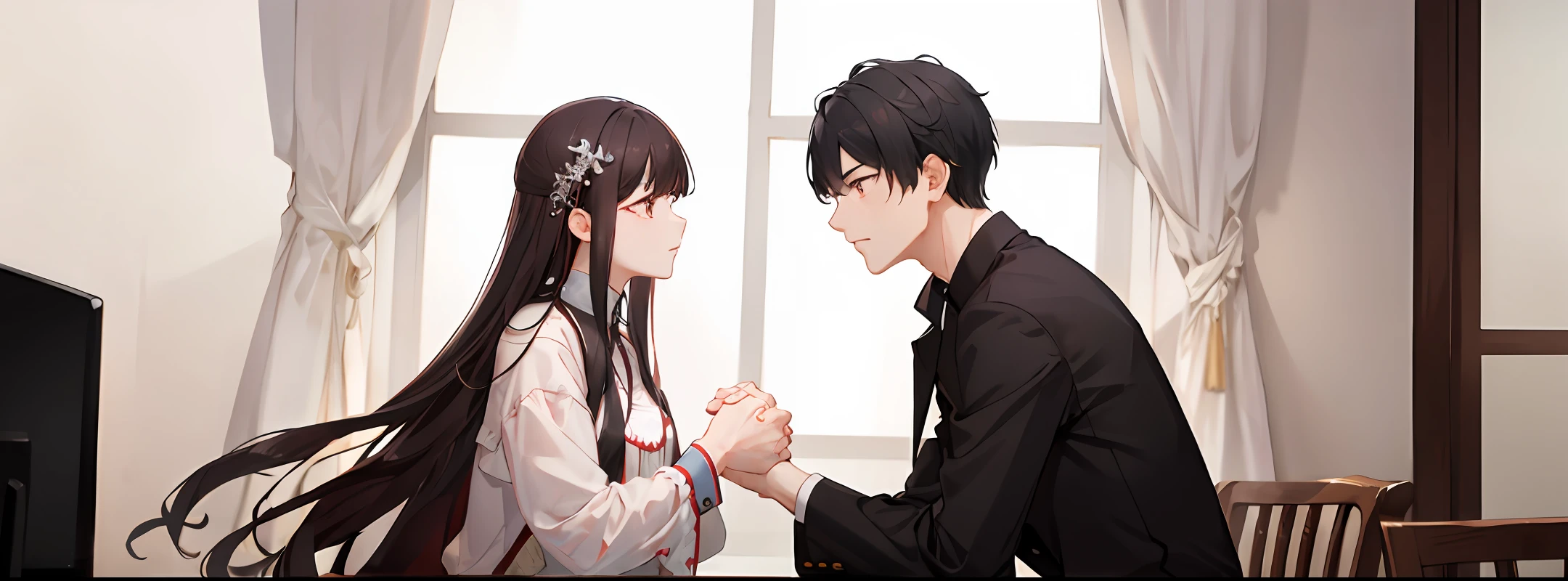 Xu Ziyang shook hands with Huang Jenxun