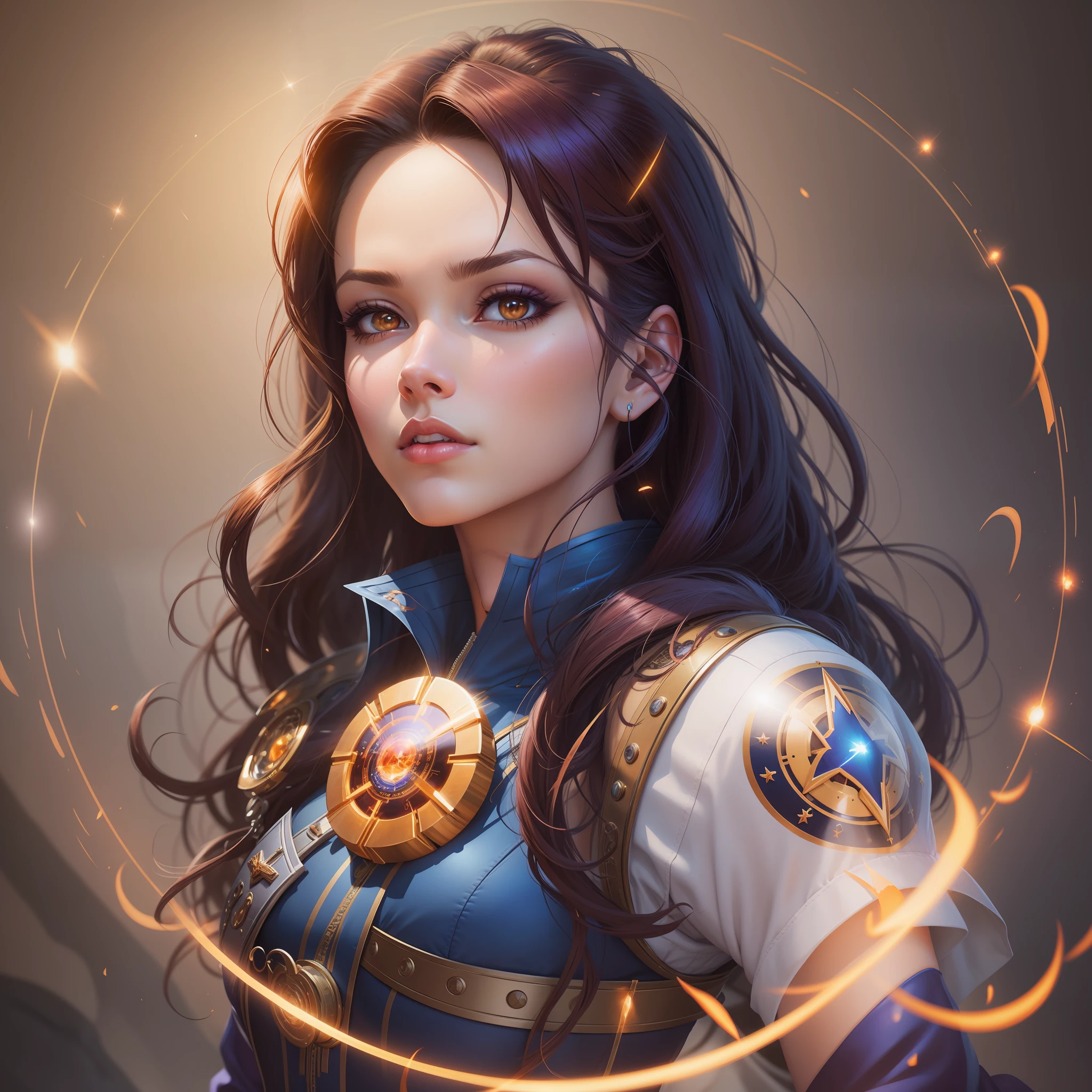 a close up of a woman with a ring of fire around her, artgerm julie bell beeple, portrait knights of zodiac girl, artgerm portrait, artgerm. anime illustration, artgerm jsc, extremely detailed artgerm, artgerm. high detail, artgerm detailed, ig model | artgerm