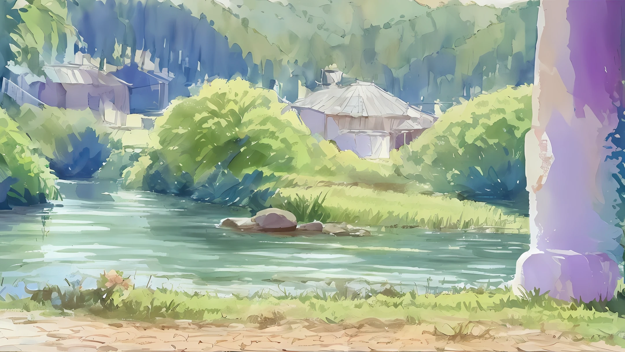 The scent of rosin wafts in the clear air,The sky is clear and blue,The sky is like a dome
