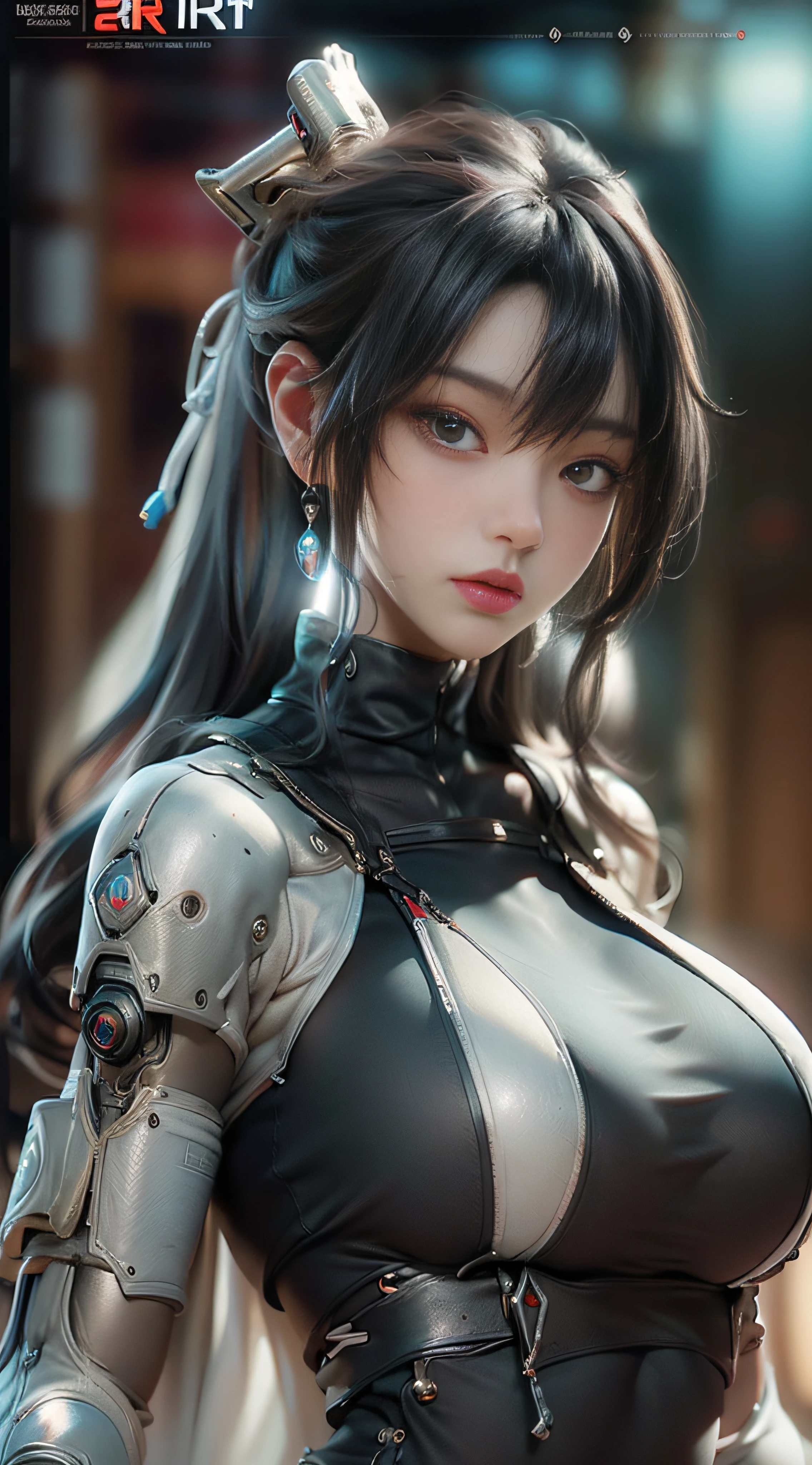 ((Best quality)), ((masterpiece)), (detailed:1.4), 3D, an image of a beautiful cyberpunk female,HDR (High Dynamic Range),Ray Tracing,NVIDIA RTX,Super-Resolution,Unreal 5,Subsurface scattering,PBR Texturing,Post-processing,Anisotropic Filtering,Depth-of-field,Maximum clarity and sharpness,Multi-layered textures,Albedo and Specular maps,Surface shading,Accurate simulation of light-material interaction,Perfect proportions,Octane Render,Two-tone lighting,Wide aperture,Low ISO,White balance,Rule of thirds,8K RAW,