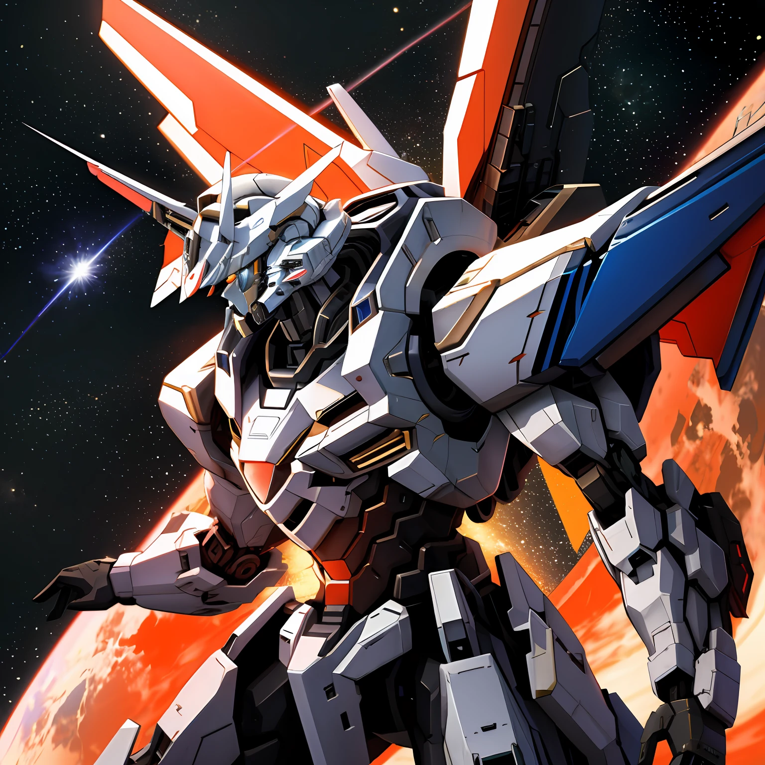 space,heavenly body,mechs,metalictexture,4K分辨率,upper sky,