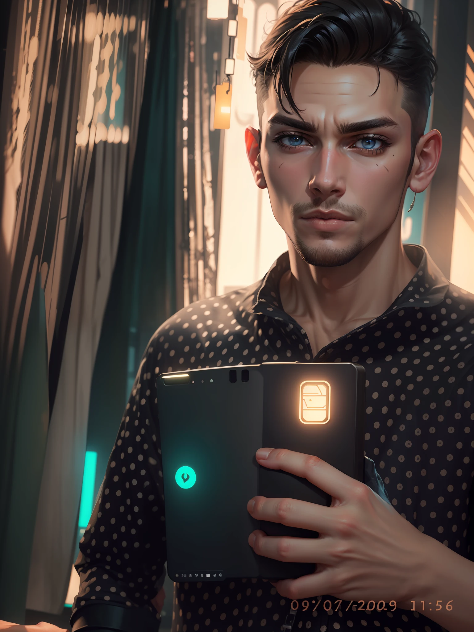 Change background cyberpunk handsome boy, realistic face, 8k, ultra realistic,