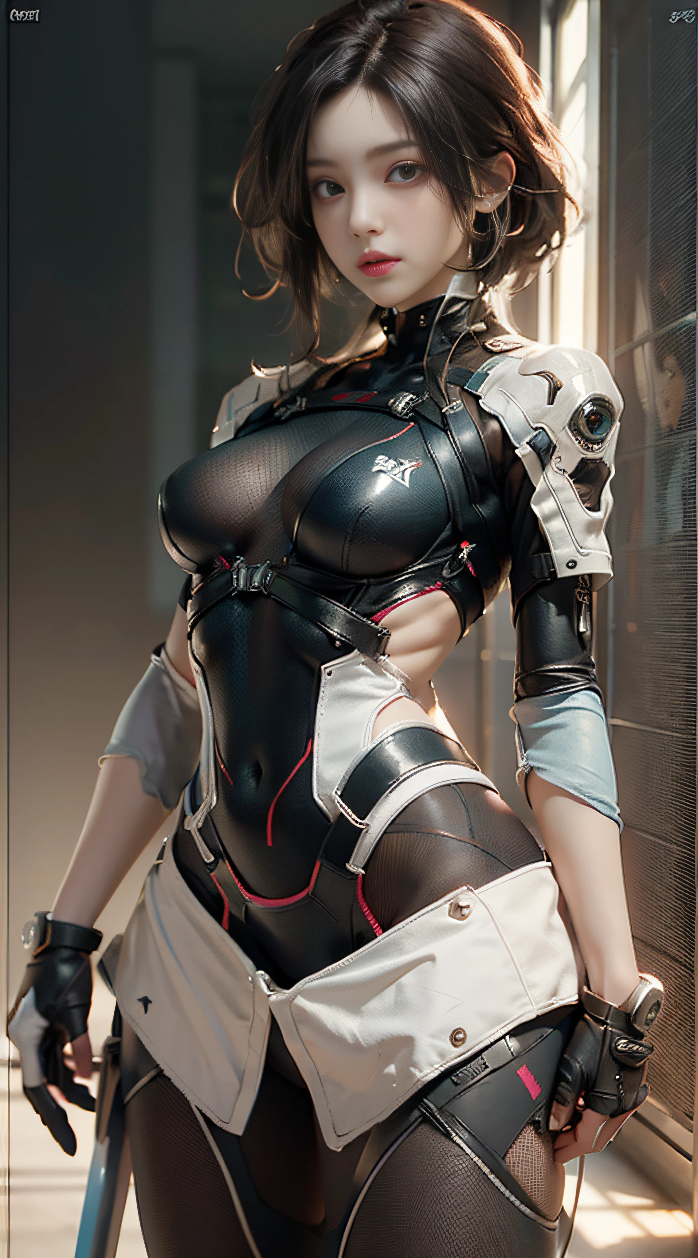 ((Best quality)), ((masterpiece)), (detailed:1.4), 3D, an image of a beautiful cyberpunk female,HDR (High Dynamic Range),Ray Tracing,NVIDIA RTX,Super-Resolution,Unreal 5,Subsurface scattering,PBR Texturing,Post-processing,Anisotropic Filtering,Depth-of-field,Maximum clarity and sharpness,Multi-layered textures,Albedo and Specular maps,Surface shading,Accurate simulation of light-material interaction,Perfect proportions,Octane Render,Two-tone lighting,Wide aperture,Low ISO,White balance,Rule of thirds,8K RAW,