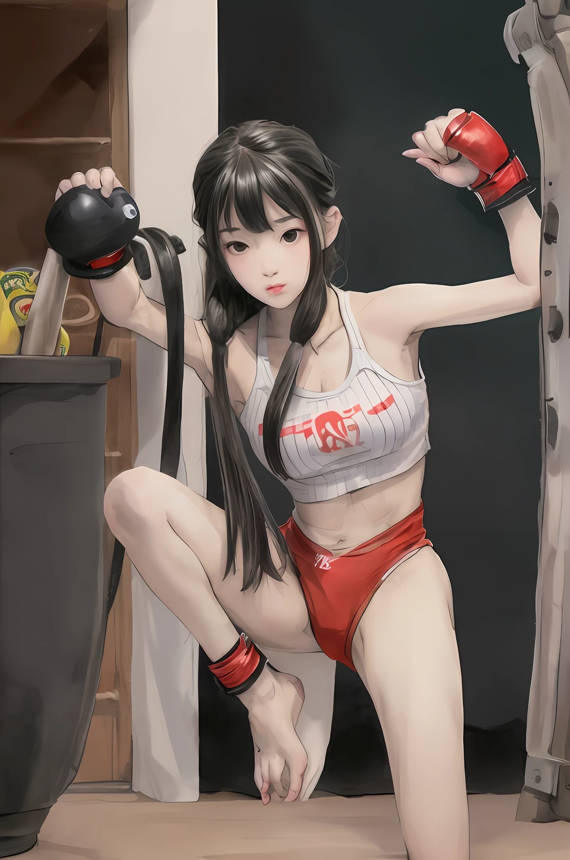 Girls' mixed martial arts,Barefoot,Oriental Maiden