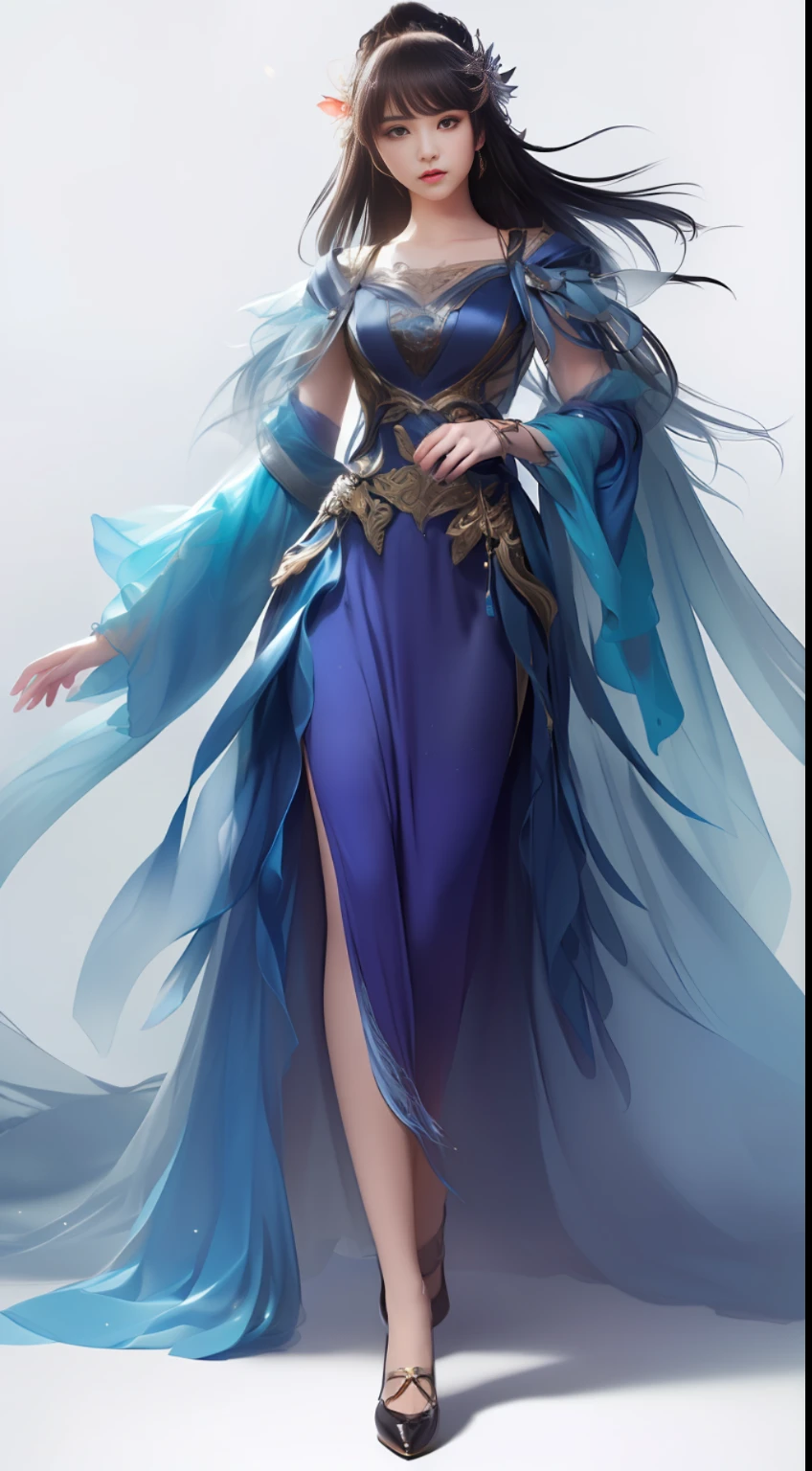 (8k, RAW Photo: 1.2), Best Quality, Illustration, Beautiful Painting, 1 Woman, Beautiful Face, Delicate Skin, Gorgeous Bun, Hair Accessories, (Hanfu), Full Body, High Detail, Accent, Color Ink Painting, Splash Color, ((((Colorful)), Lycoris, Sketch, Denoising, Splashing Ink, Dramatic, Cinematic, Particle Effects, Fairy Style, White Background, Super High Resolution, Best Shadow, RAW, (HDR) (Wallpaper) (Cinematic Lighting) (Sharp Focus), Masterpiece, (very detailed CG unified 8k wallpaper)