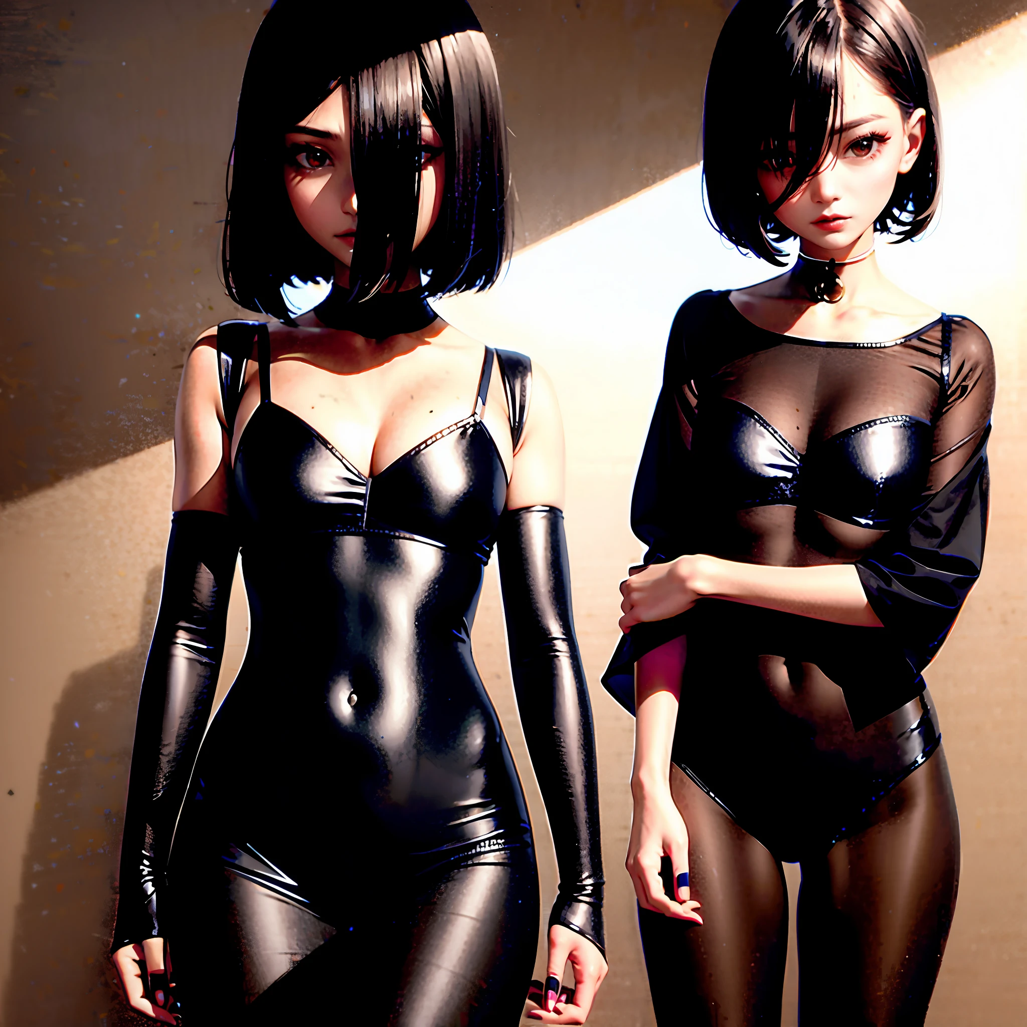 Girls wear black silk