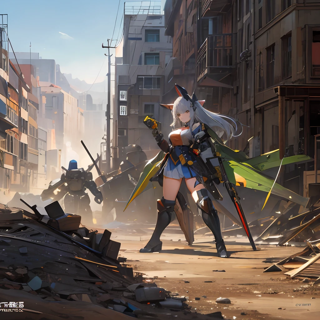 Wasteland，mechs，big-breasted loli，scrimmage