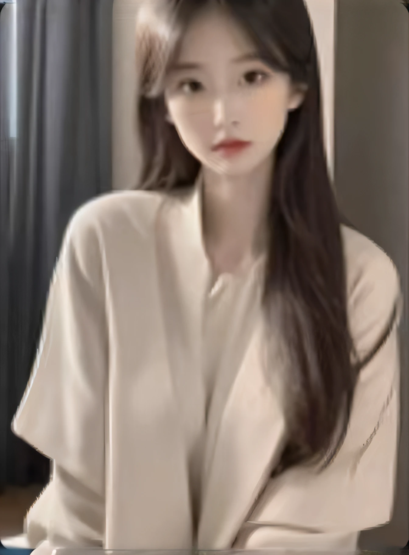(ultra-detailed CG, best quality,high resolution, beautiful beauty close-up),(Korean girl+Ulzzang+Ponytail haircut),(white wuxia clothes),simple beauty,Korean young woman, elegant,white clothes and hair,(Park Soo-yeon+Hanbok dress:1.2), fluffy long hair,lovely demeanor