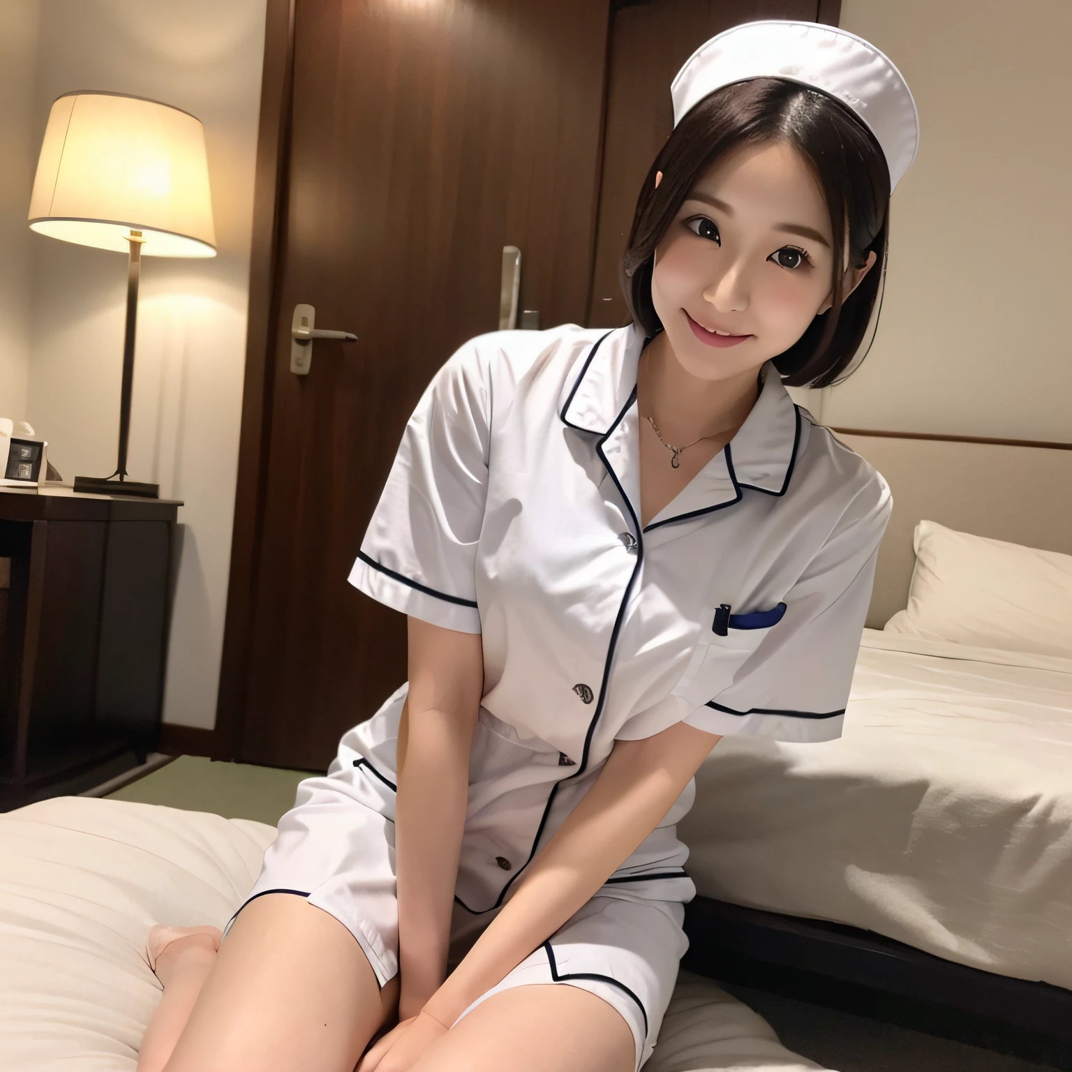 30-years old Japan Women a bed nurse's outfit provocation --auto