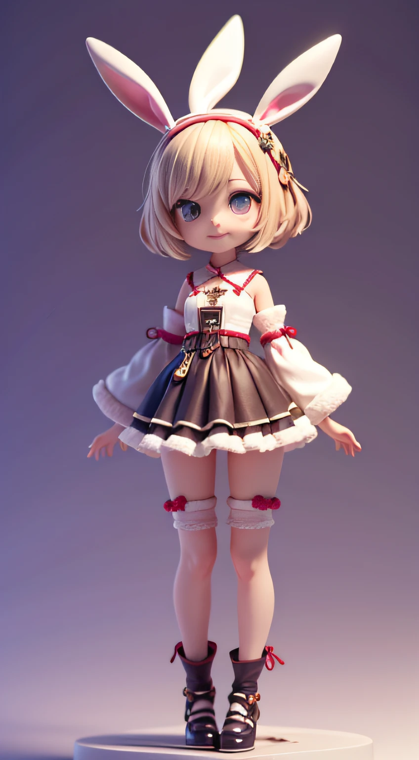 edgBunny, shaggy, fluffly, softness ((best qualtiy)), ((tmasterpiece)), ( extremedetailed, highest details, offcial art, Beauty and aesthetics:1.2), depth of fields, Composition full body, (tchibi), , (beautiful and detailed eye:1.3),(extremely happy:1)8k wallpaper,超高分辨率