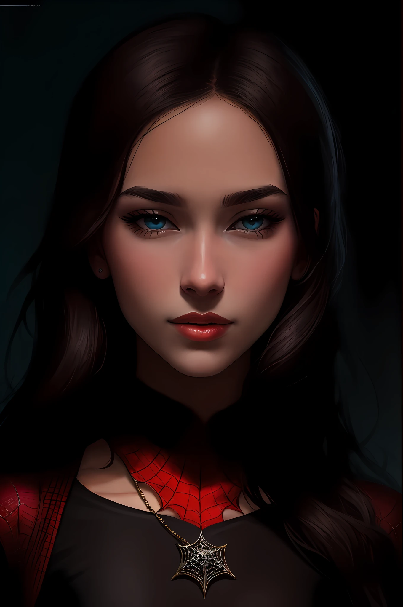 (Award Winning Digital Artwork: 1.3) of (Sketch: 1.3), (Vibrant: 1.3) Spidey, EmmaRob, CGSociety, ArtStation, (Saturation: 1.3), (Close Portrait: 1.3), (Female: 1.4), (beautiful: 1.4), (charm: 1.3), handsome, calendar pose, perfect detailed eyes, studio lighting, themed background
