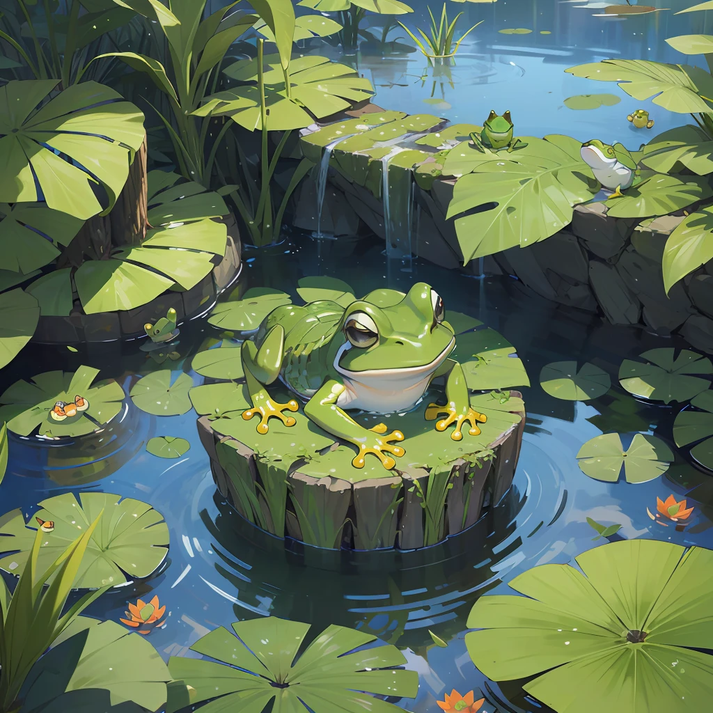 There is a picture of one in the sink, lying on lily pad, as an anthropomorphic turtle, half turtle, an anthropomorphic turtle, sheltering under a leaf, simulating, Turtle shell, One leaf is chilly, sitting on a leaf, anthropomorphic turtle,adolable,unclear --auto