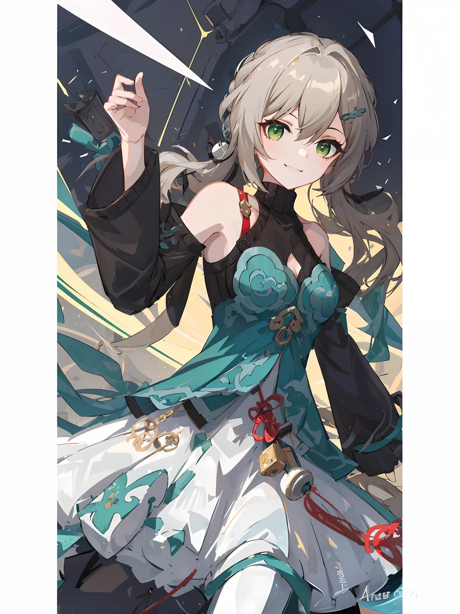 anime girl with a sword and a dress on, Keqing from Genshin Impact, Ayaka Genshin impact, cute anime waifu in a nice dress, Kantai collection style, Genshin, ayaka game genshin impact, Kawasi, zhongli from genshin impact, Guviz, From Arknights, loli in dress, Genshin impact's character