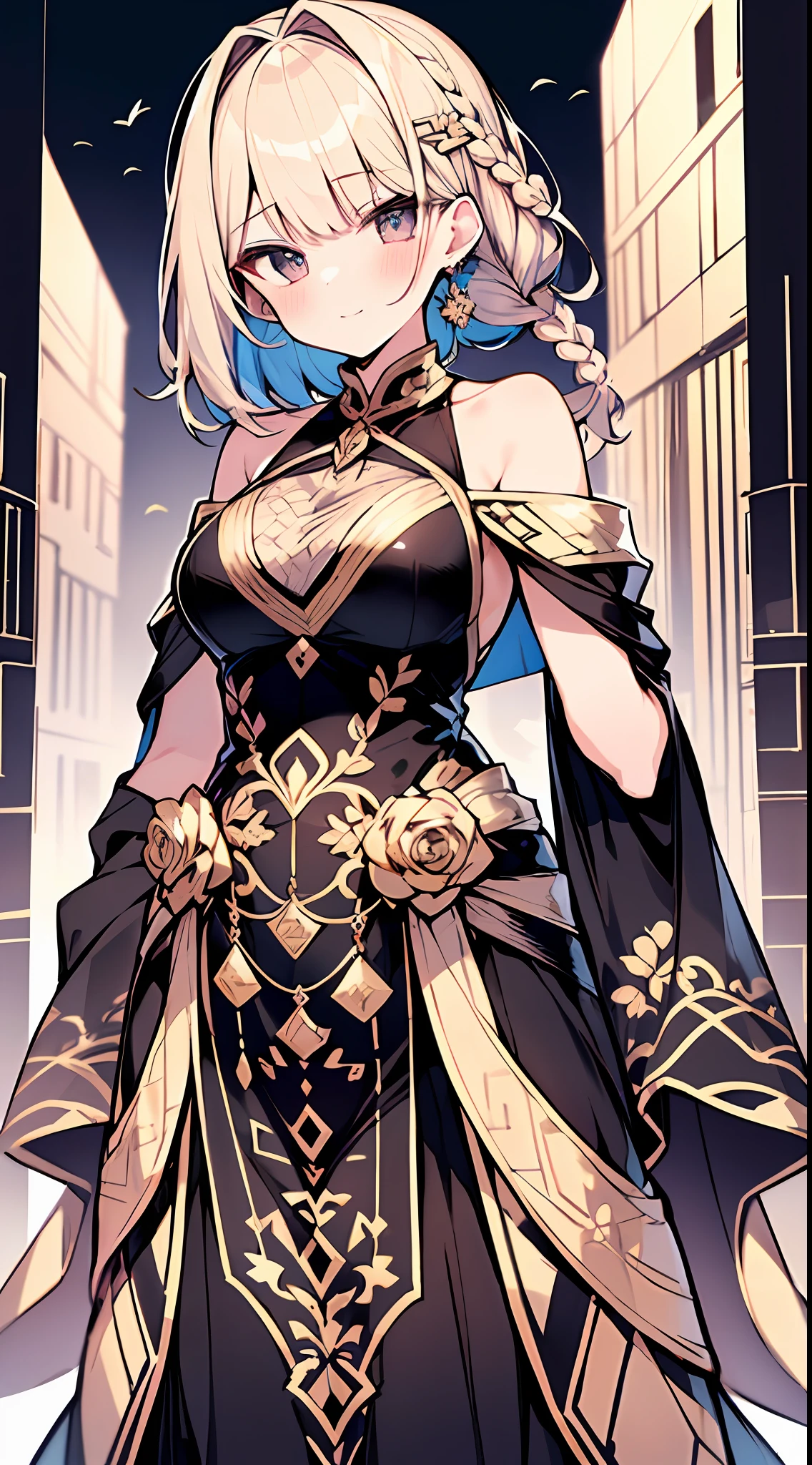 (incredibly absurdres absolutely resolution: 1.5), highest quality, masterpiece, ultra high resolution, 8k, (multiple girls), (gorgeous dresses with many gorgeous and colorful decorations) BREAK shoujo manga style, (loli), soft line drawing, digital enhancement, shojo manga touch, environmental change scenes, shojo manga core, ( Hair length to the shoulders))), (((short braid))), ancient capital of the West, full body visible angle, entangle, beautiful and aesthetic: 1.5, High quality: 1.3