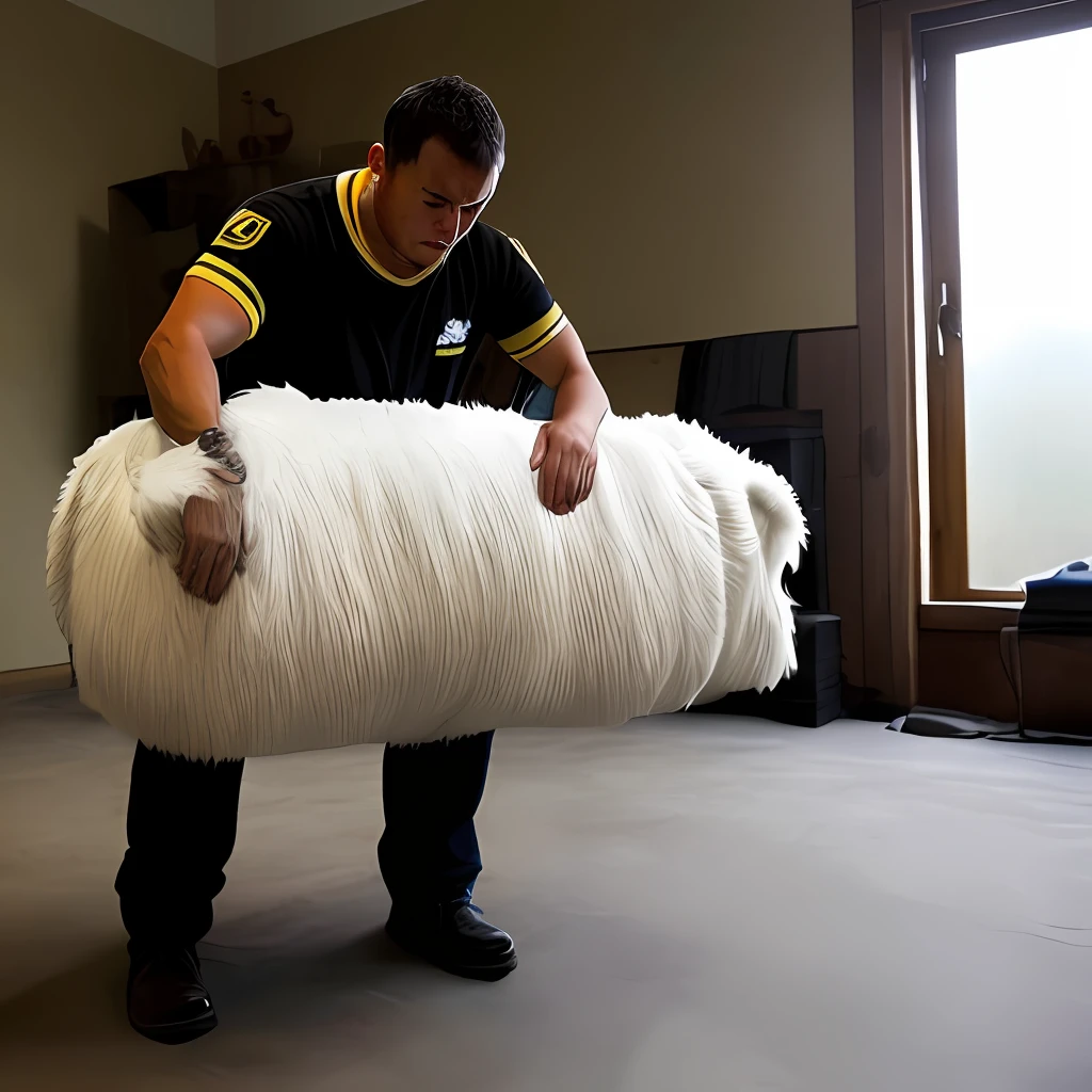 The man was wrapped in super thick fur, and all of them were in constant pain