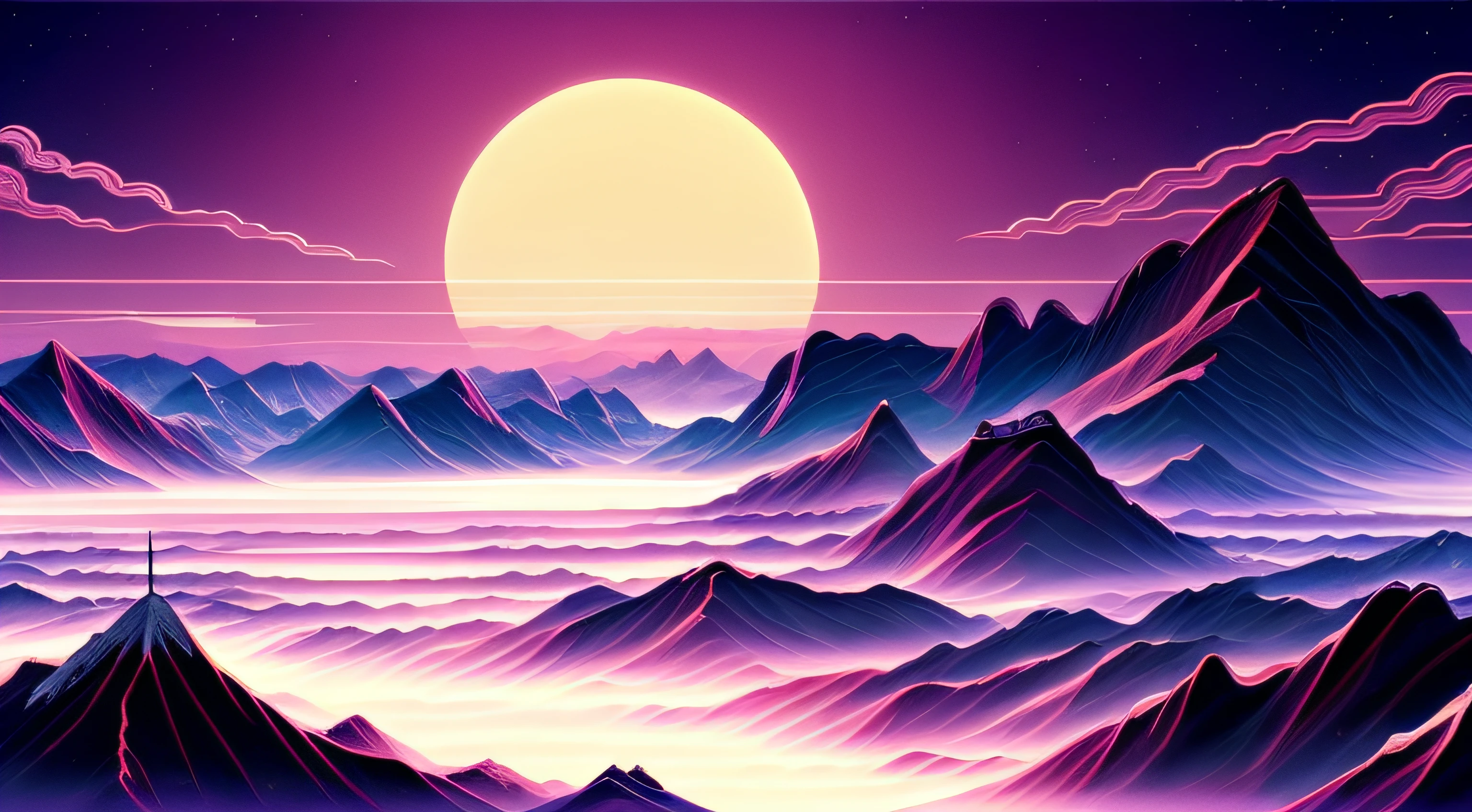 An ancient Chinese painting, ancient Chinese background, mountains, rivers, auspicious clouds, pavilions, sunshine, masterpieces, super detail, epic composition, ultra HD, high quality, extremely detailed, official art, unified 8k wallpaper, Super detail, 32k -- v 6