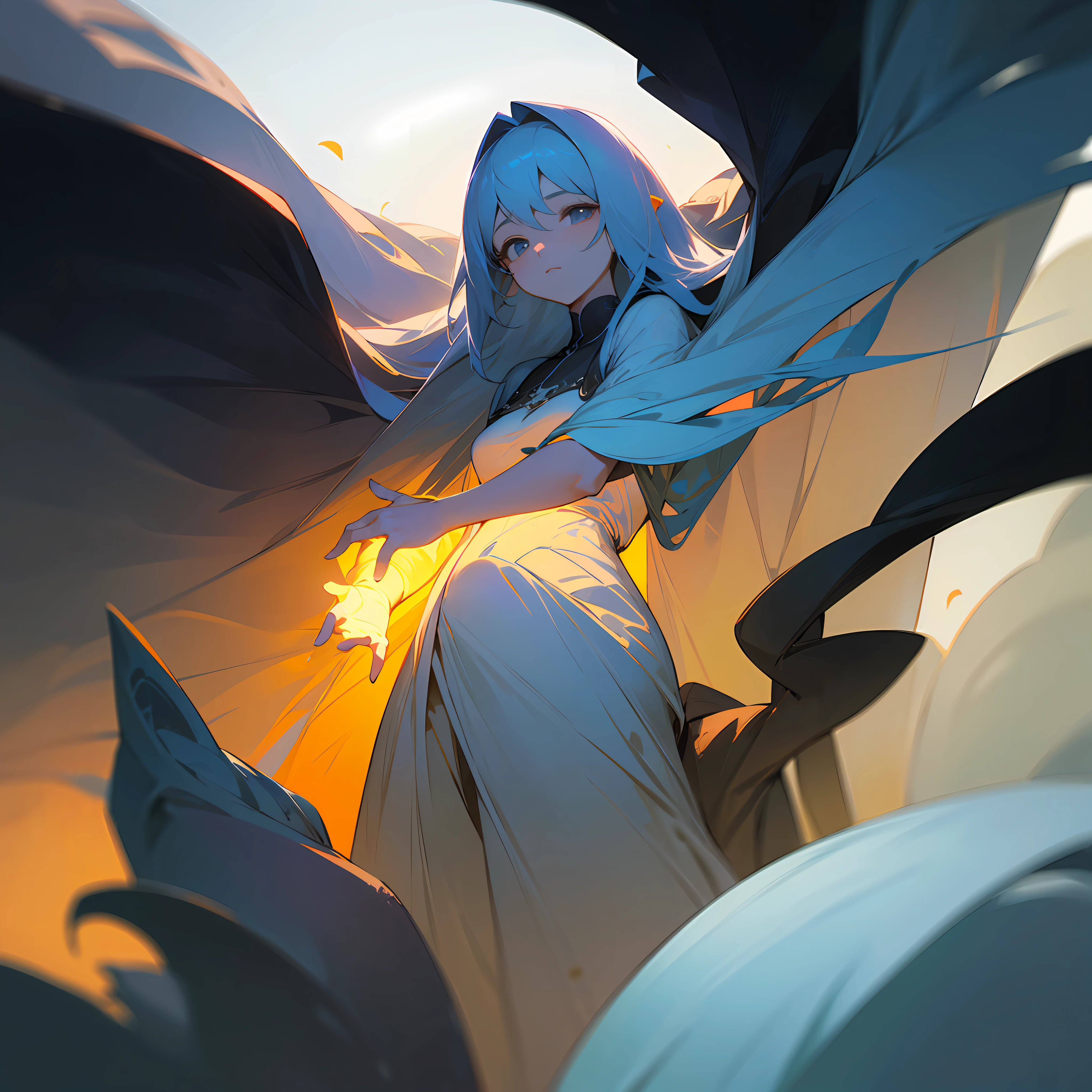 There are elements of gods in the picture,The scene is hazy,Light and dark,Mysterious and magnificent,The colors are soft and dreamy,Clear details,Beautiful composition。 --auto