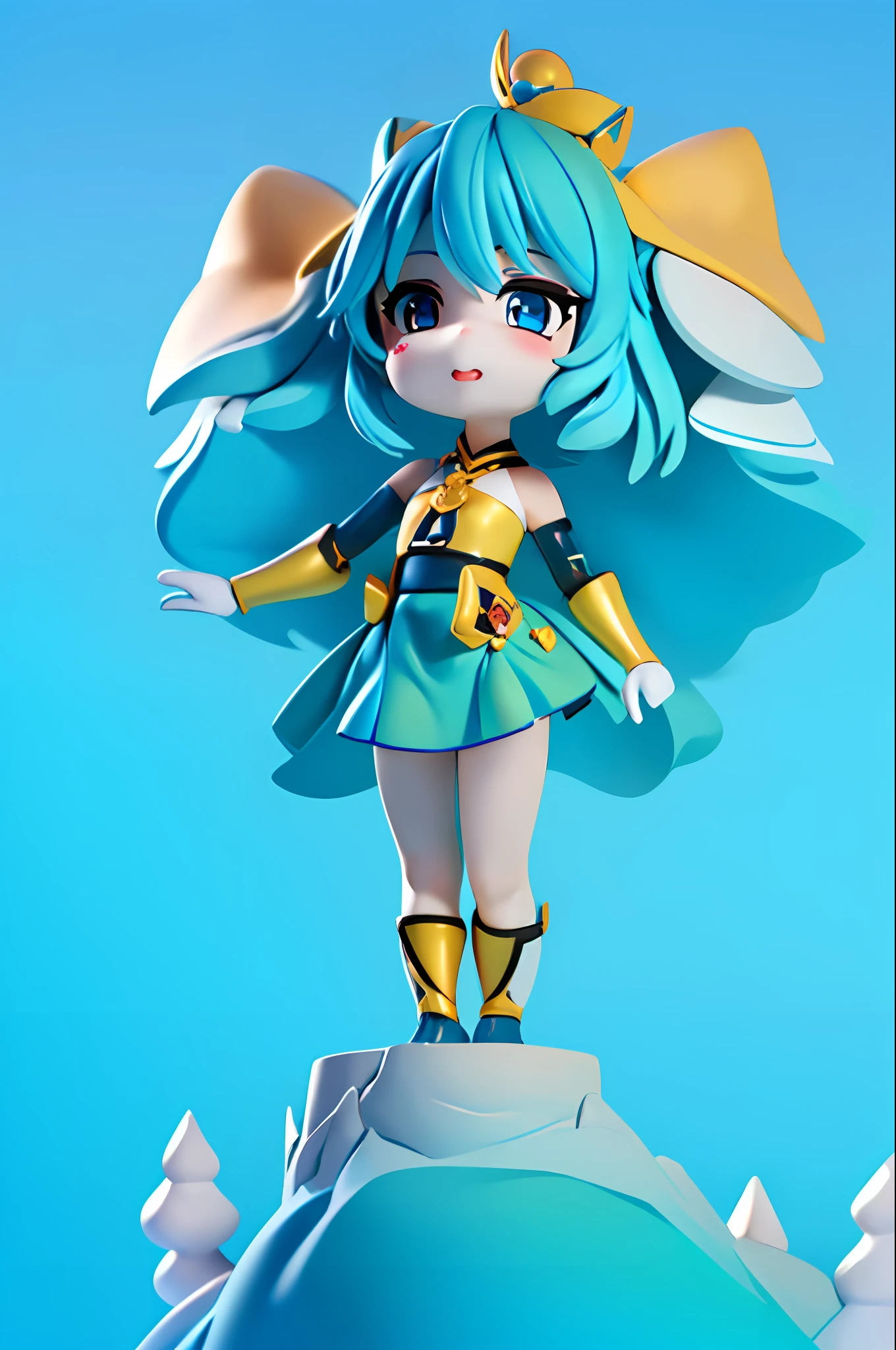 ((((chibi, qute, cute:1.5)))):2,(((Fantasy style))),masterpiece, best quality, ultra-detailed, glistening shiny, glowing light, ray tracing, HDR, deph of field, (perfect face, detailed face, detailed eyes),8k,HD,ultra realistic face,ray tracing,perfect lighting,best quality, ultra-detailed, shiny eyes,  (looking at viewer,:3_smile:1.1), ((1girl)), (gyaru, mature female:1.4),hourglass_body shape,

((sky_blue gradient hair)), (multicolored hair),(sky_blue hair tips), (sky_blue hair) ,((blue_eyes)),multicolored eyes, gradient eyes, (glowing eyes:1.1), mascara, (fashion make up), parted lips,((fox ears,tail,fox tail)),((monster_slayer armor)), ((dragon scale armor)):1.8, dragon claw gloves, spear,holding spear, enchanted metal spear,
(dragon island,dragons in the air,huge dragon up close),complex background, dynamic pose, ((8k wall paper)), ((8k wallpaper)),complex background, dynamic pose, ((8k wall paper)), ((8k wallpaper))