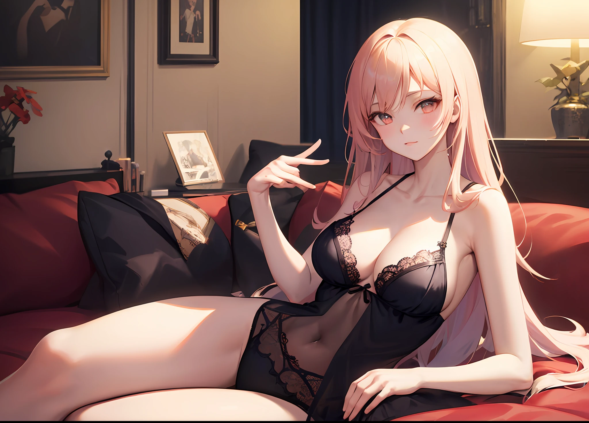 anime - style image of a woman in lingerie sitting on a bed, seductive anime girl, 8k high quality detailed art, beautiful alluring anime woman, trending on artstation pixiv, best anime 4k konachan wallpaper, guweiz on artstation pixiv, guweiz on pixiv artstation, detailed digital anime art, smooth anime cg art