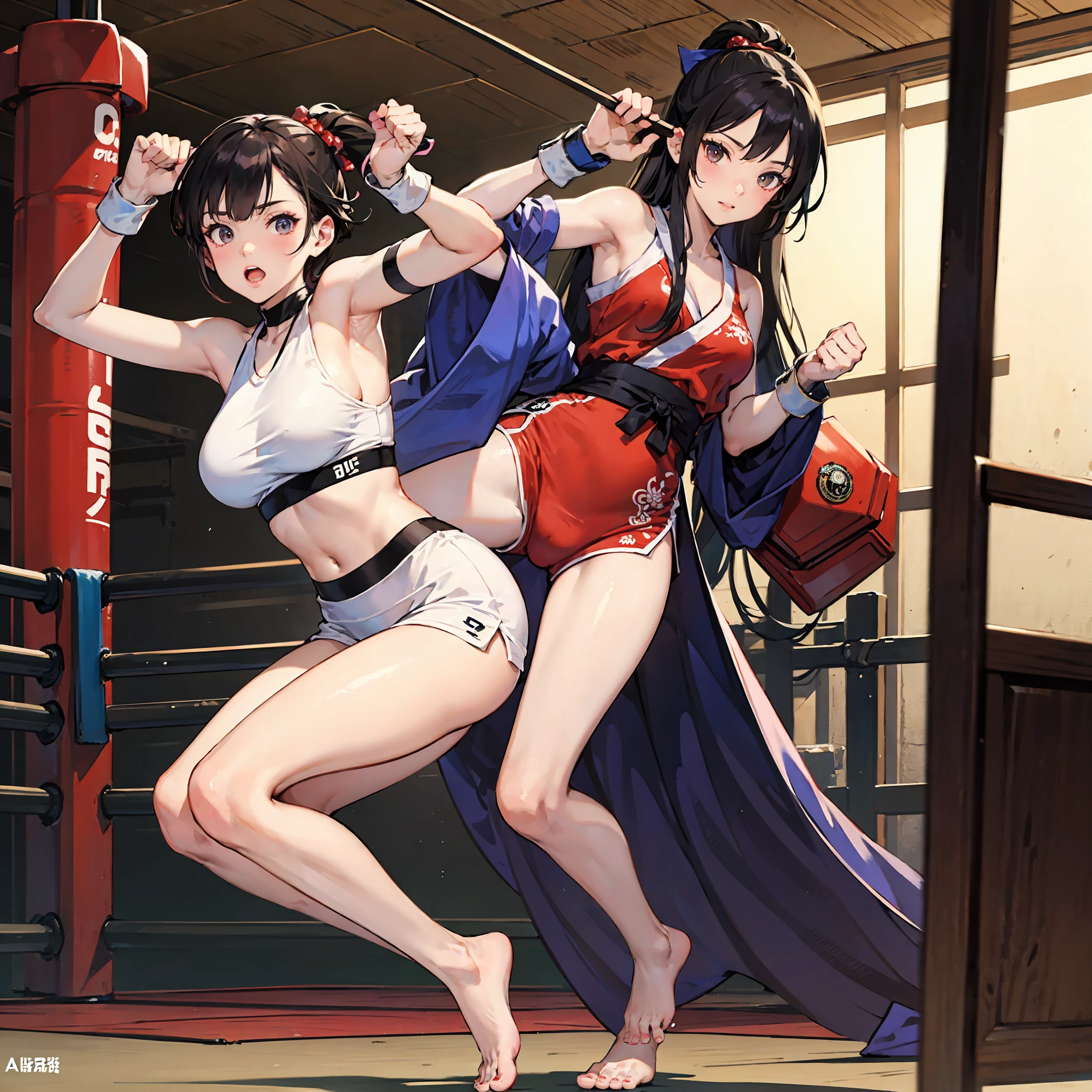 Girls' mixed martial arts，Barefoot，Oriental Maiden --auto