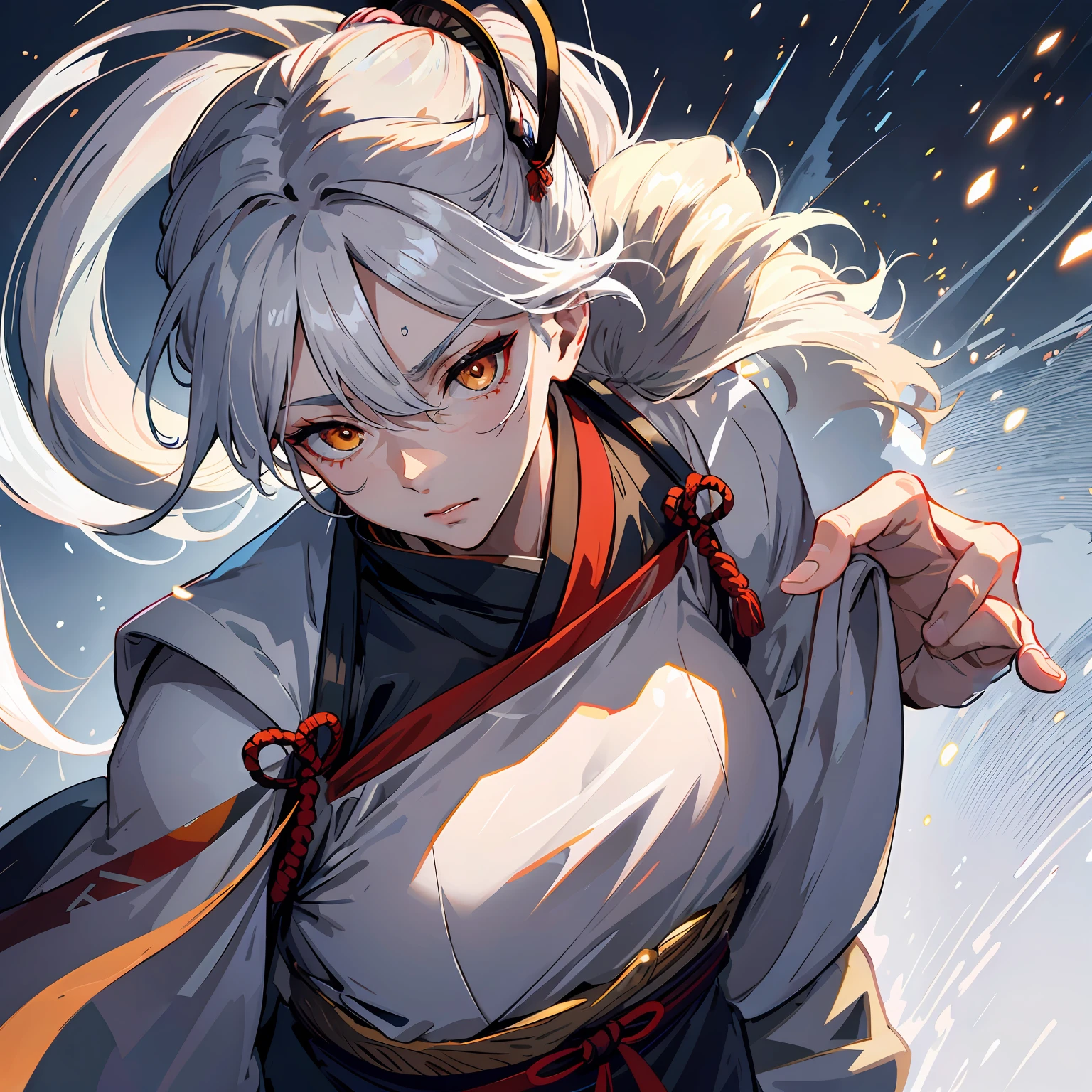 Need,the feet,stocklings,White hair,Head up,Look down,Hanfu --auto