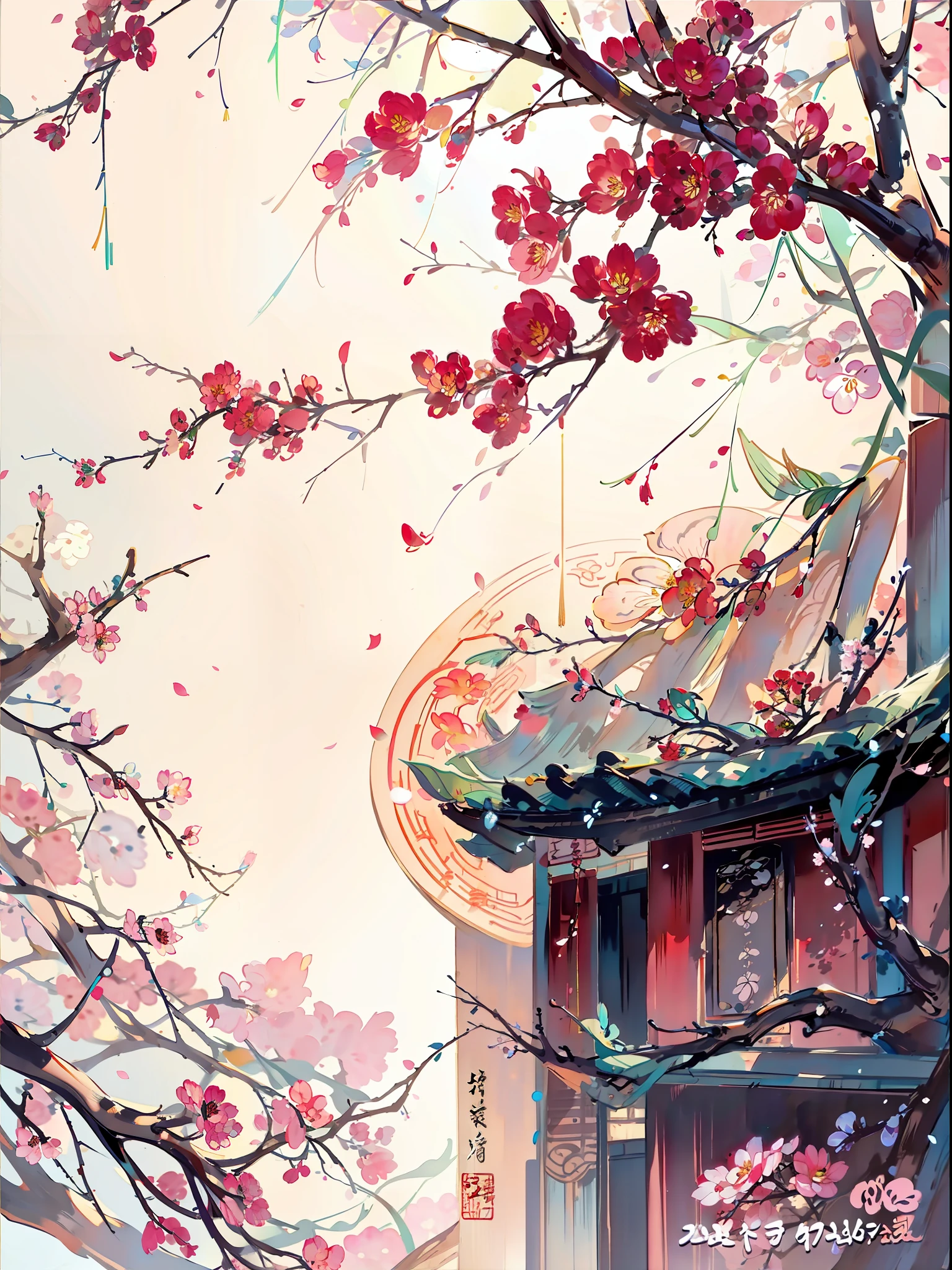Chinese painting plum blossoms