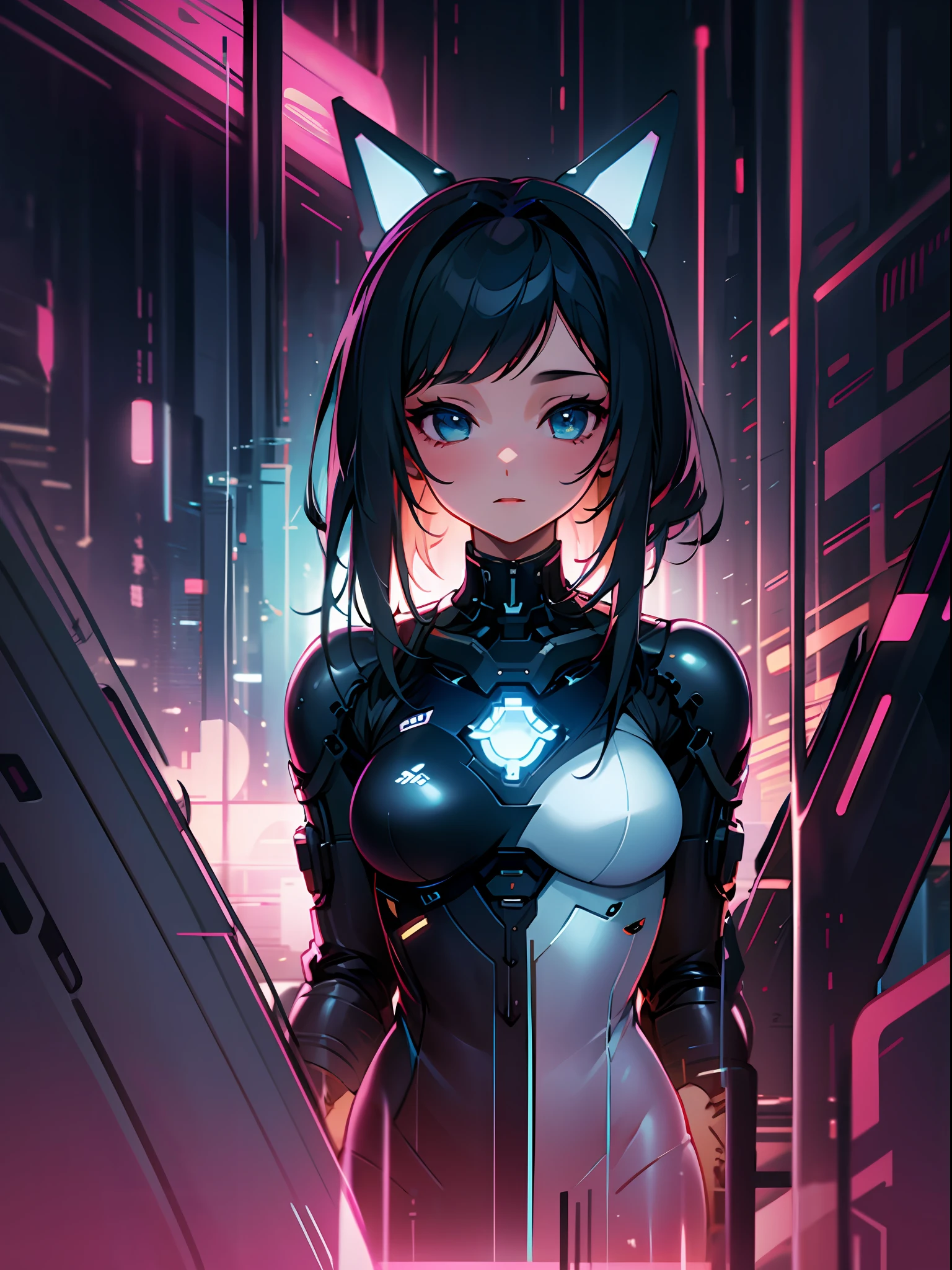 abstract girl black and blue