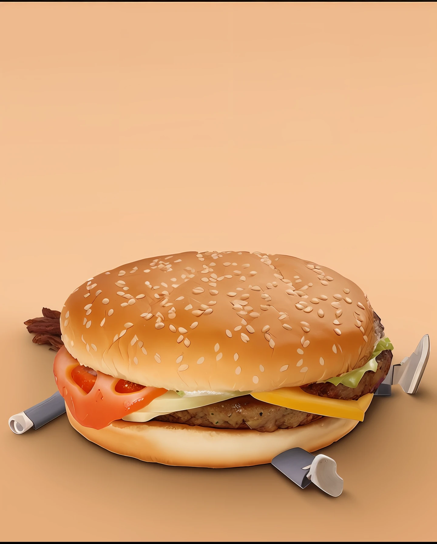 Burger on top of a person, super realistic, big mac hamburger a hyper realistic and highly conceptual figurative art, ultra realistic illustration, hyperrealistic illustration - -auto --auto