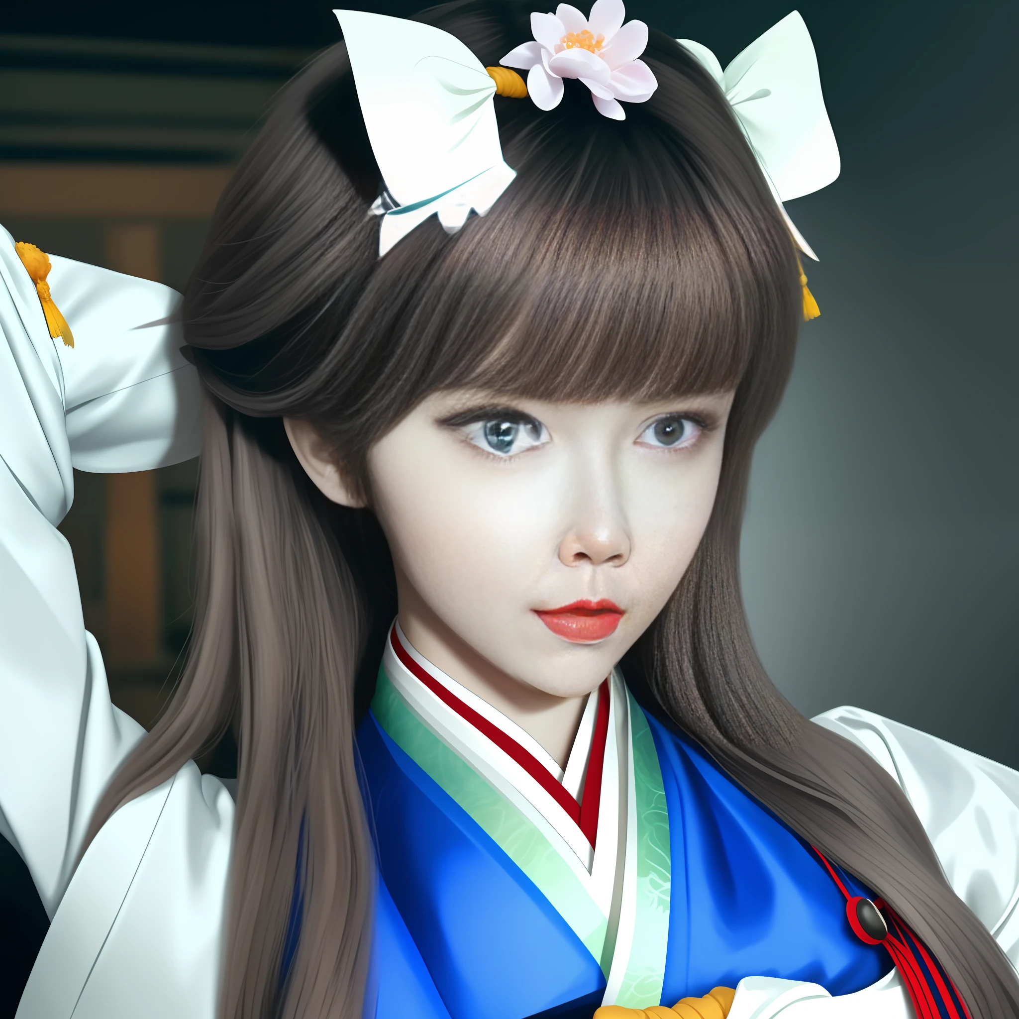 best quality,masterpiece,illustration,an extremely detailed and beautiful,extremely detailed,CG,unity,8k wallpaper,Amazing,finely detail,master,best quality,official art,extremely detailed CG unity 8k wallpaper,absurd,unbelievable Ridiculous, huge file size, super detailed, high resolution, very detailed, beautiful detailed girl, very detailed eyes and face, beautiful detailed eyes, light on face, (Hanbok: 1.1), 1girl, full body, full body Photo, ru_qun