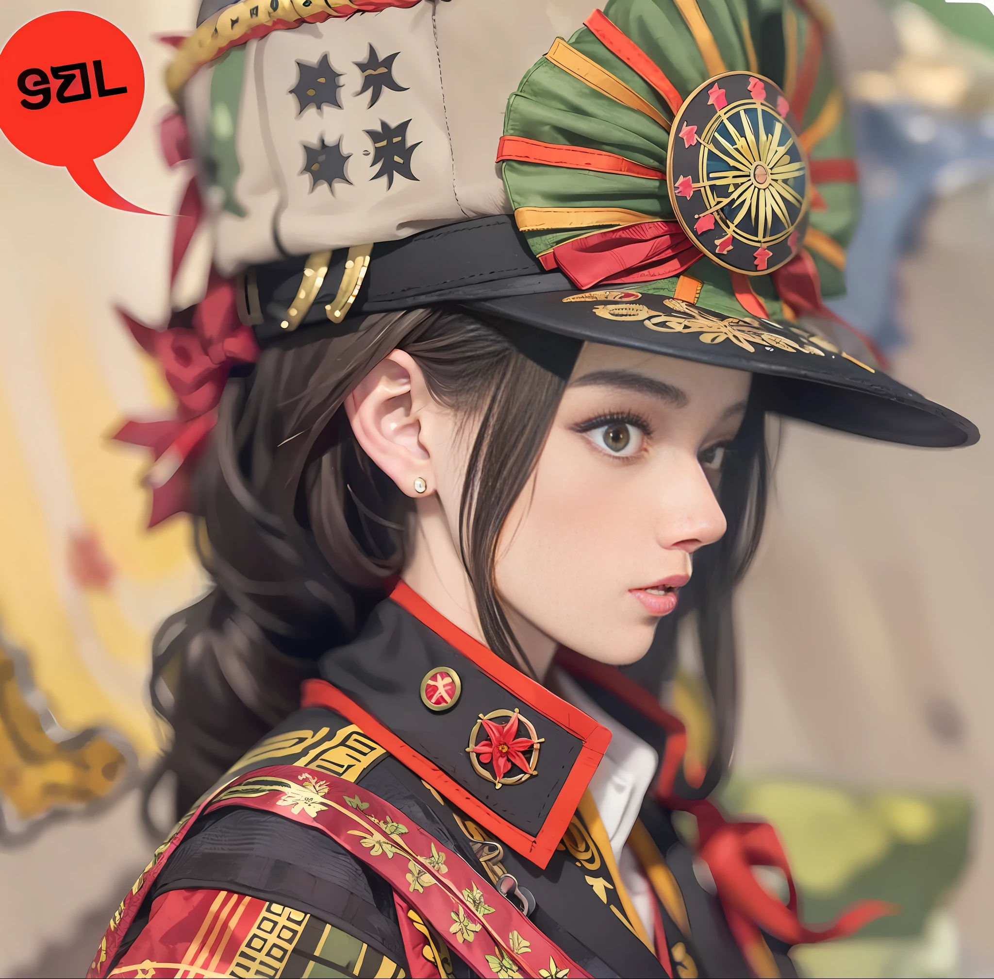 anime character with a hat and a red ribbon, Fine details. Girl Front, girls frontline style, from girls frontline, from sengoku period, kanliu666, Guviz, shikishi, Girls Frontline CG, Girl Front, Kantai collection style, sakimichan, infantry girls, mechanized soldier girl, clothed in old samurai uniform