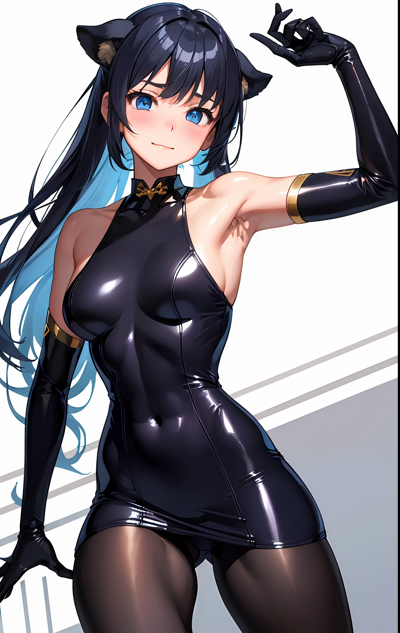 1 girl,outside of house、(low angles:2.0)、​masterpiece、beautiful  lighting、Detailed beautiful face、Detailed beautiful eyes、hight resolution、Ultra-fine illustration、extremely delicate and beautiful、top-quality、The whole body is shown, (独奏:2.0),  (Cute,Lori)、(poneyTail:1.7,blue eyess),Curvaceous, (shinny hair, Glossy eyes, shinny skin), (Embarrassed face), (glistning skin) ,(white rubber suit)、the chest is hidden、crouching down、open one's legs、(Open knees)、Armpit、Arm up、hands behind head、thighs thighs thighs thighs、Short hem、sleeve less 、pelvis curtain、Armpits、A smile、black thighhighs、Watch your audience、under the boobs、blushed、perspiring、Jeweled、thick thight、Parting lips、pantyhose、Blushing cheeks、elbow groves、gloves、turtle neck、a short skirt、highleg