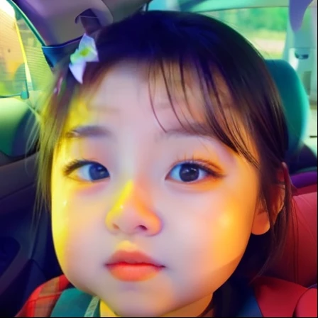 arafed in a car with a tie on, she has a cute face, wan adorable korean face, she has a cute expressive face, with round cheeks, cute pout, round nose, with cute doting eyes, pouty face, cute round slanted eyes, her face looks like an orchid, young adorable korean face, cute nose, clear cute face