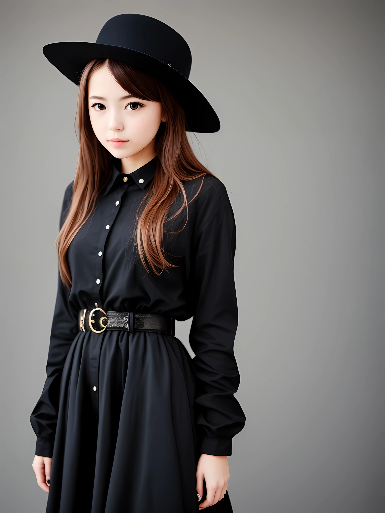Girl dressed in black